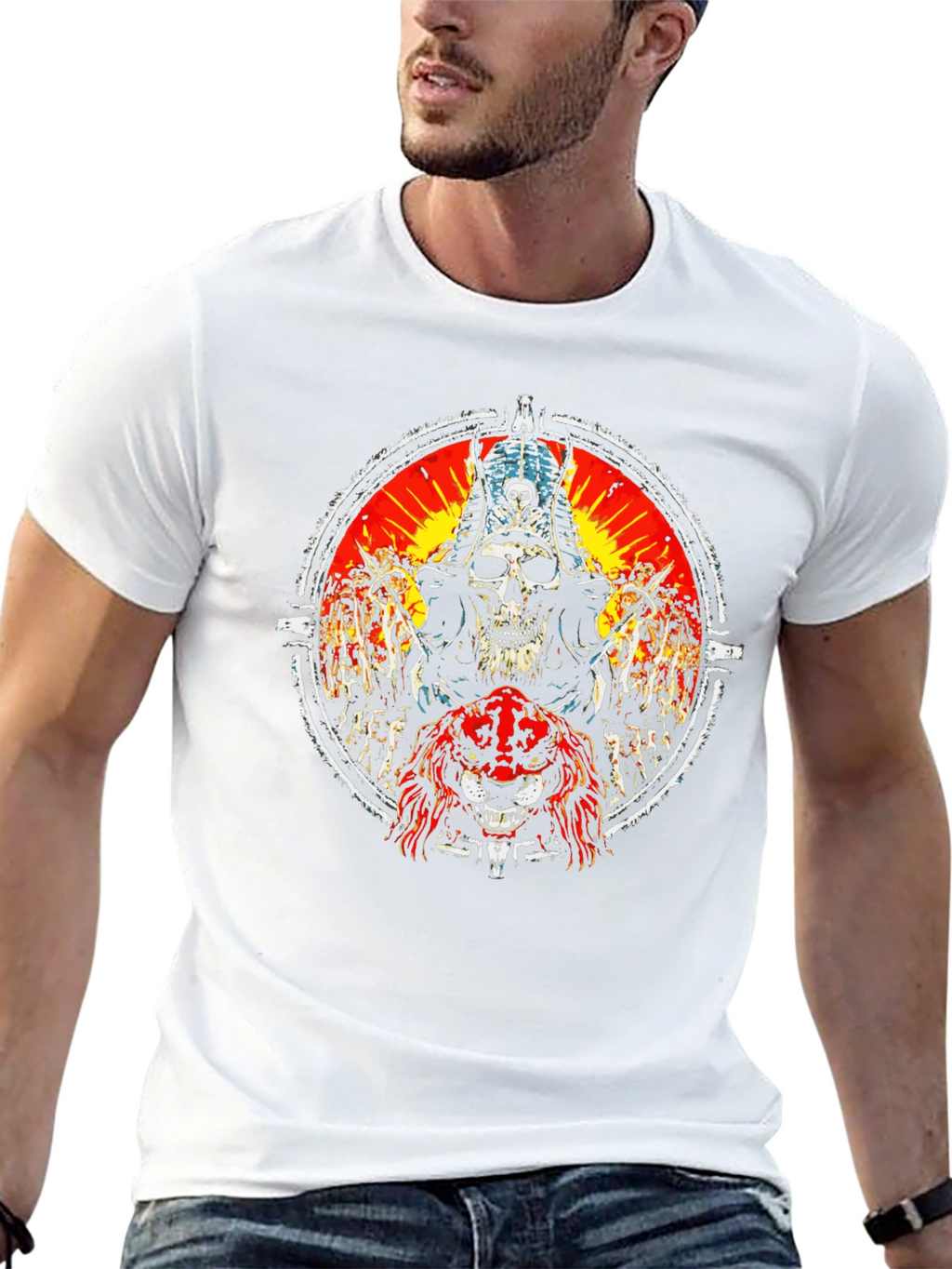 Skull & Beast Graphic Tee - Dark Style