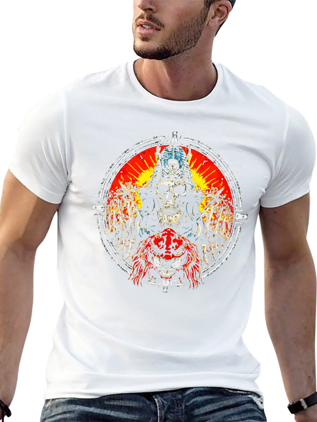 Skull & Beast Graphic Tee - Dark Style