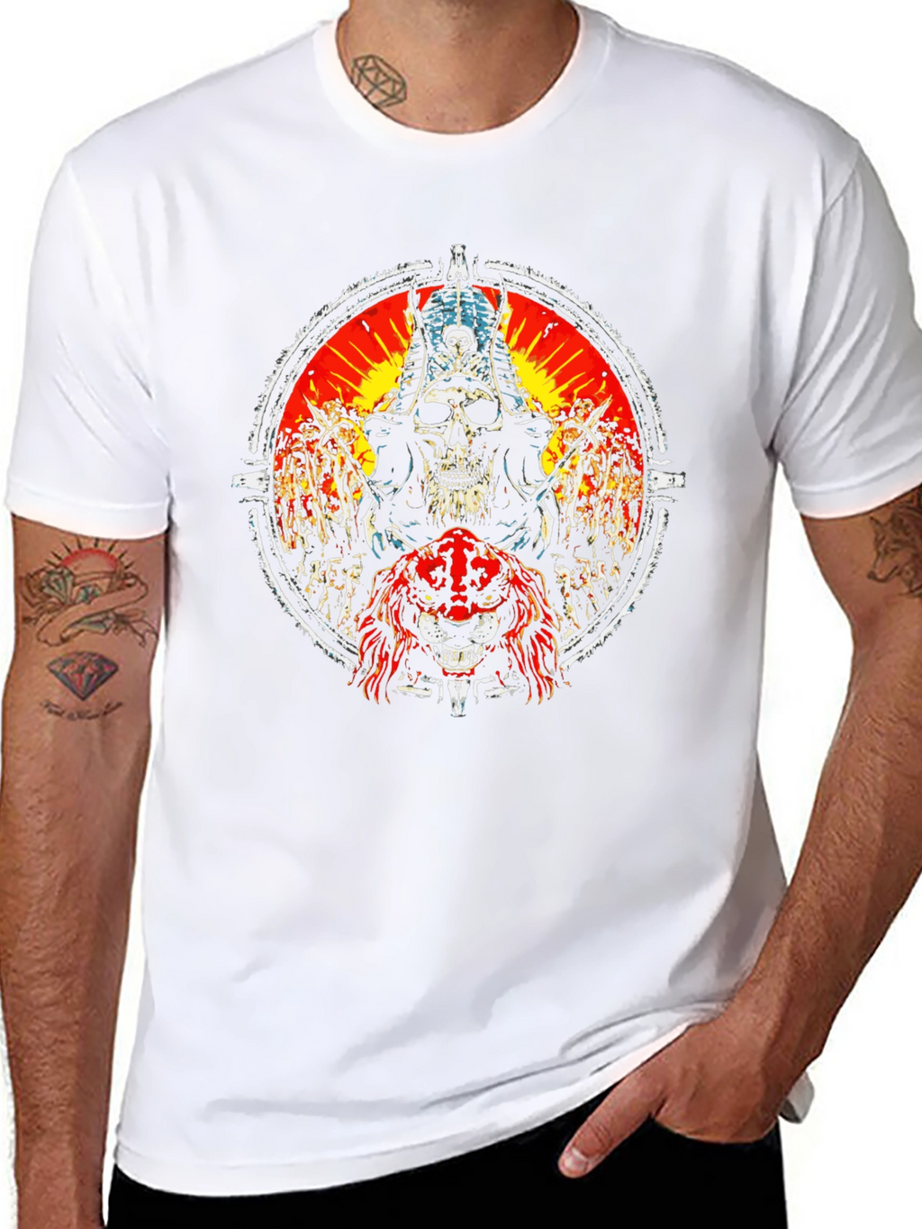 Skull & Beast Graphic Tee - Dark Style