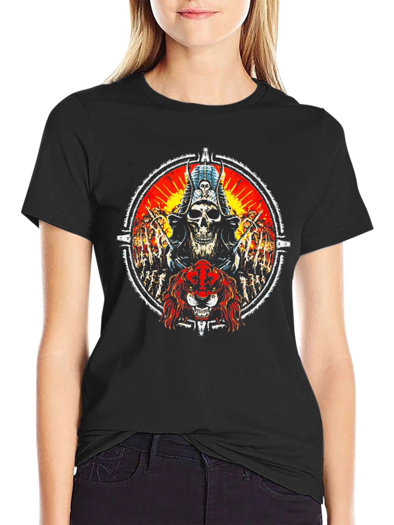 Skull & Beast Graphic Tee - Dark Style