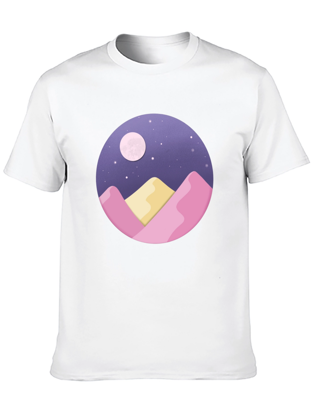 Moonlit Mountain Graphic Tee - Black