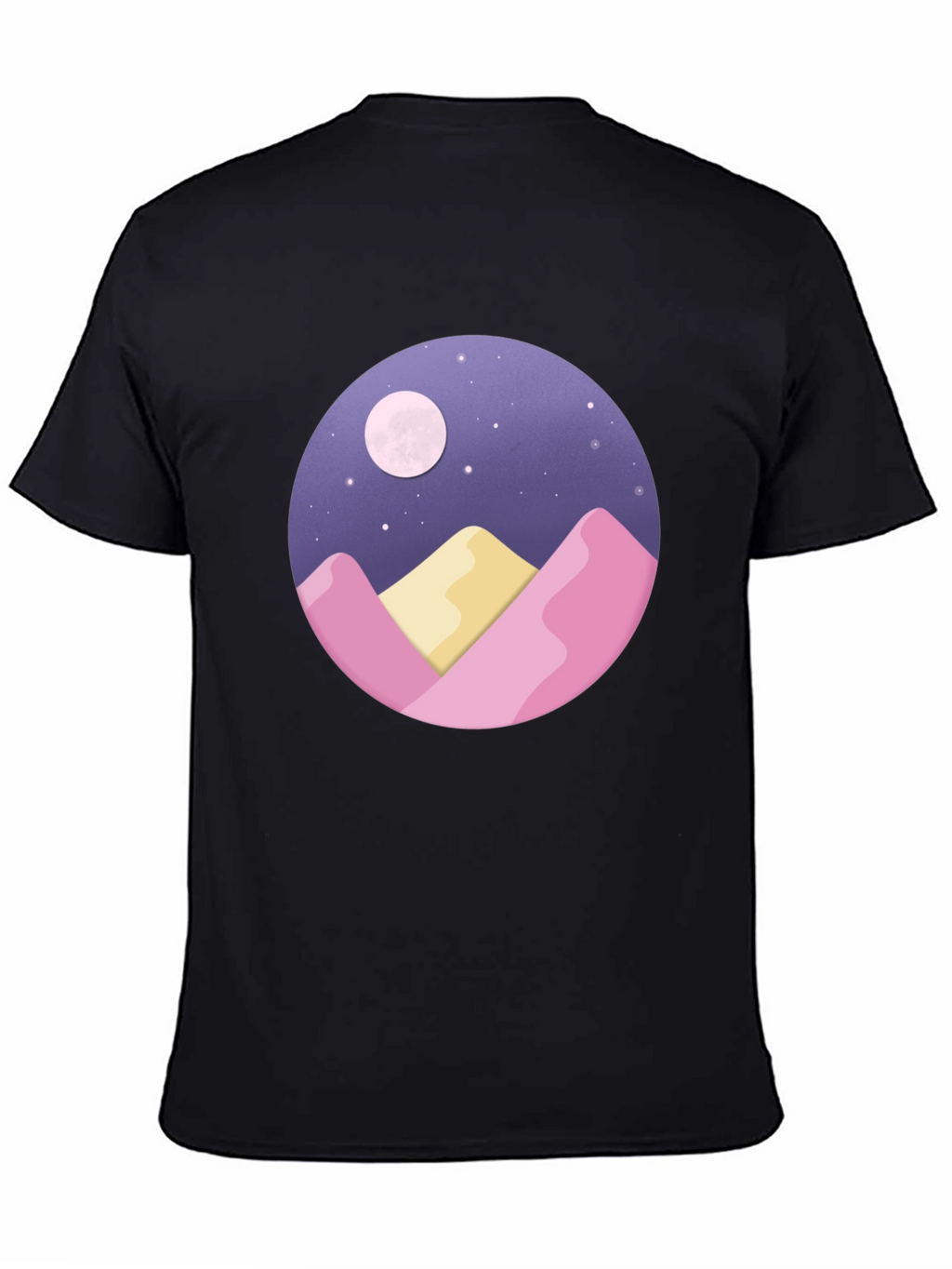 Moonlit Mountain Graphic Tee - Black