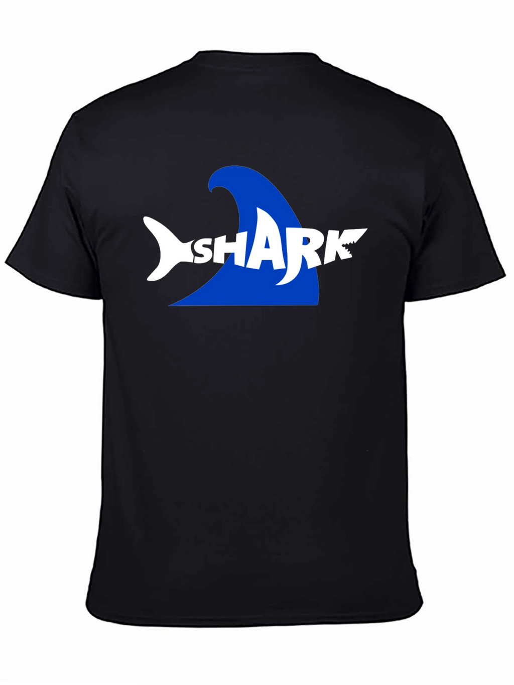 Shark Graphic Print Mens Black T-Shirt