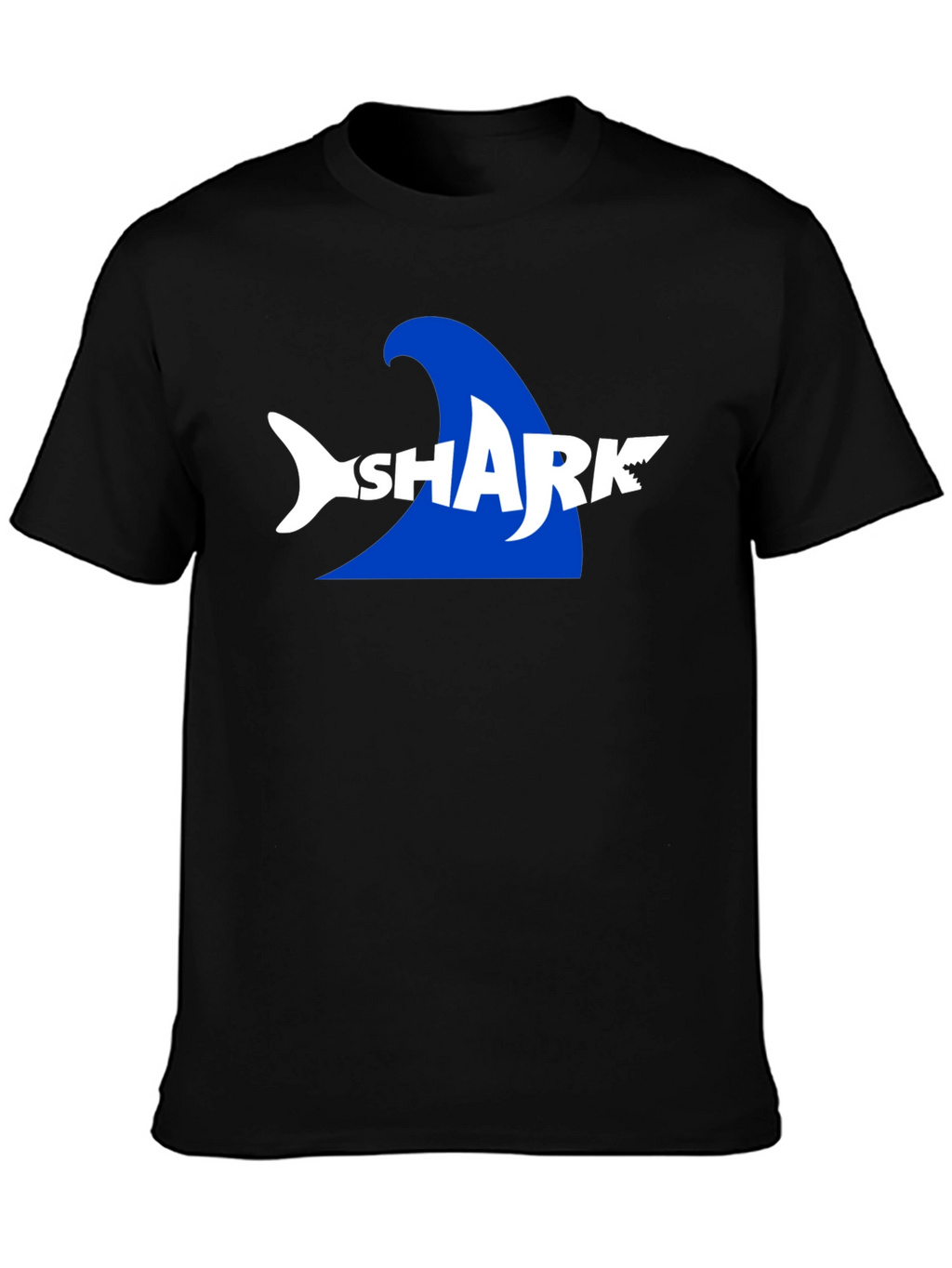 Shark Graphic Print Mens Black T-Shirt