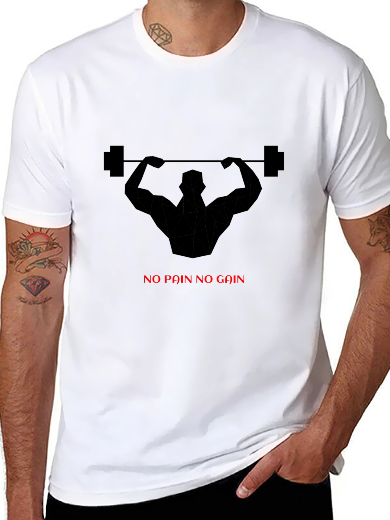 No Pain No Gain Gym T-Shirt - Black