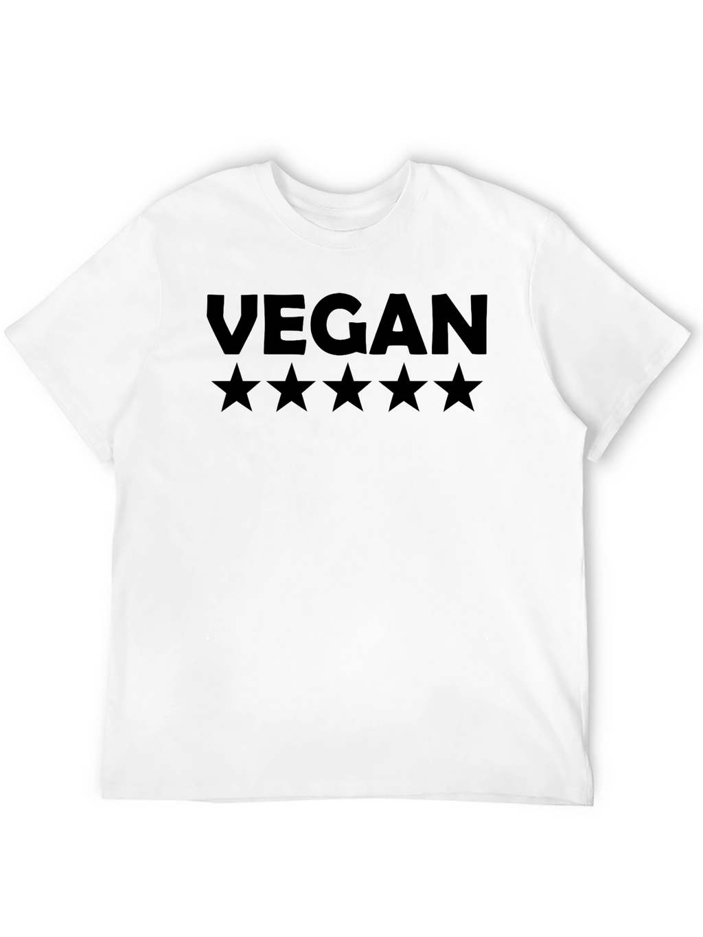 Vegan 5-Star Black T-Shirt