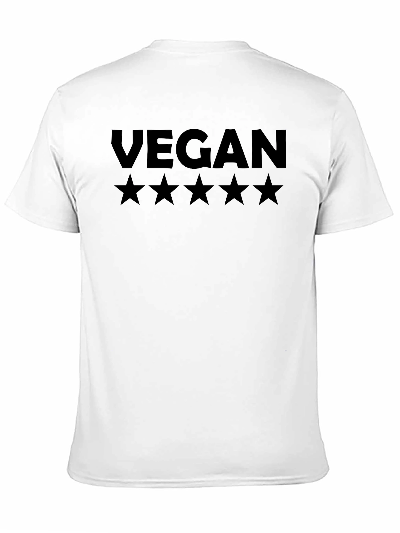 Vegan 5-Star Black T-Shirt