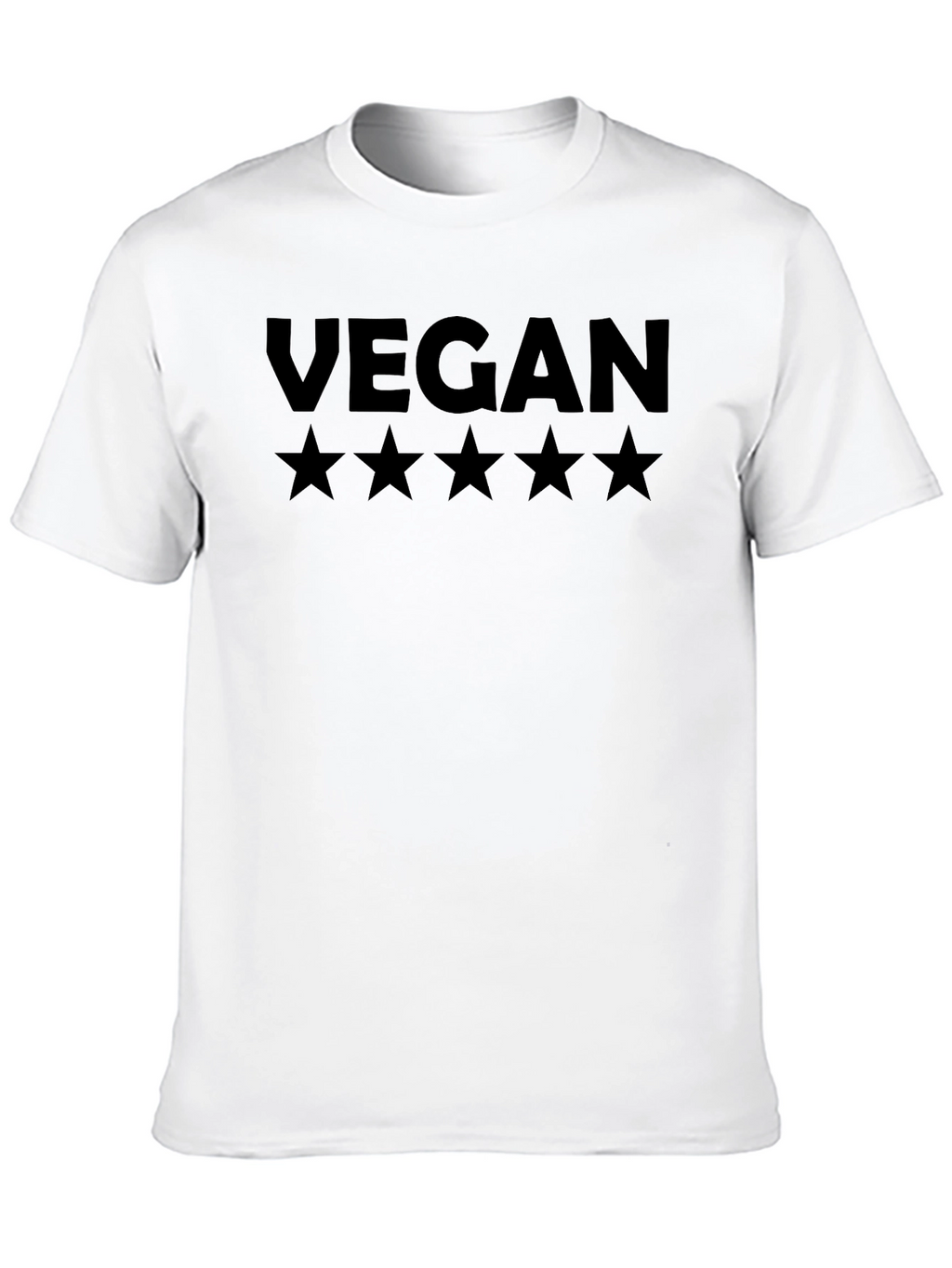 Vegan 5-Star Black T-Shirt