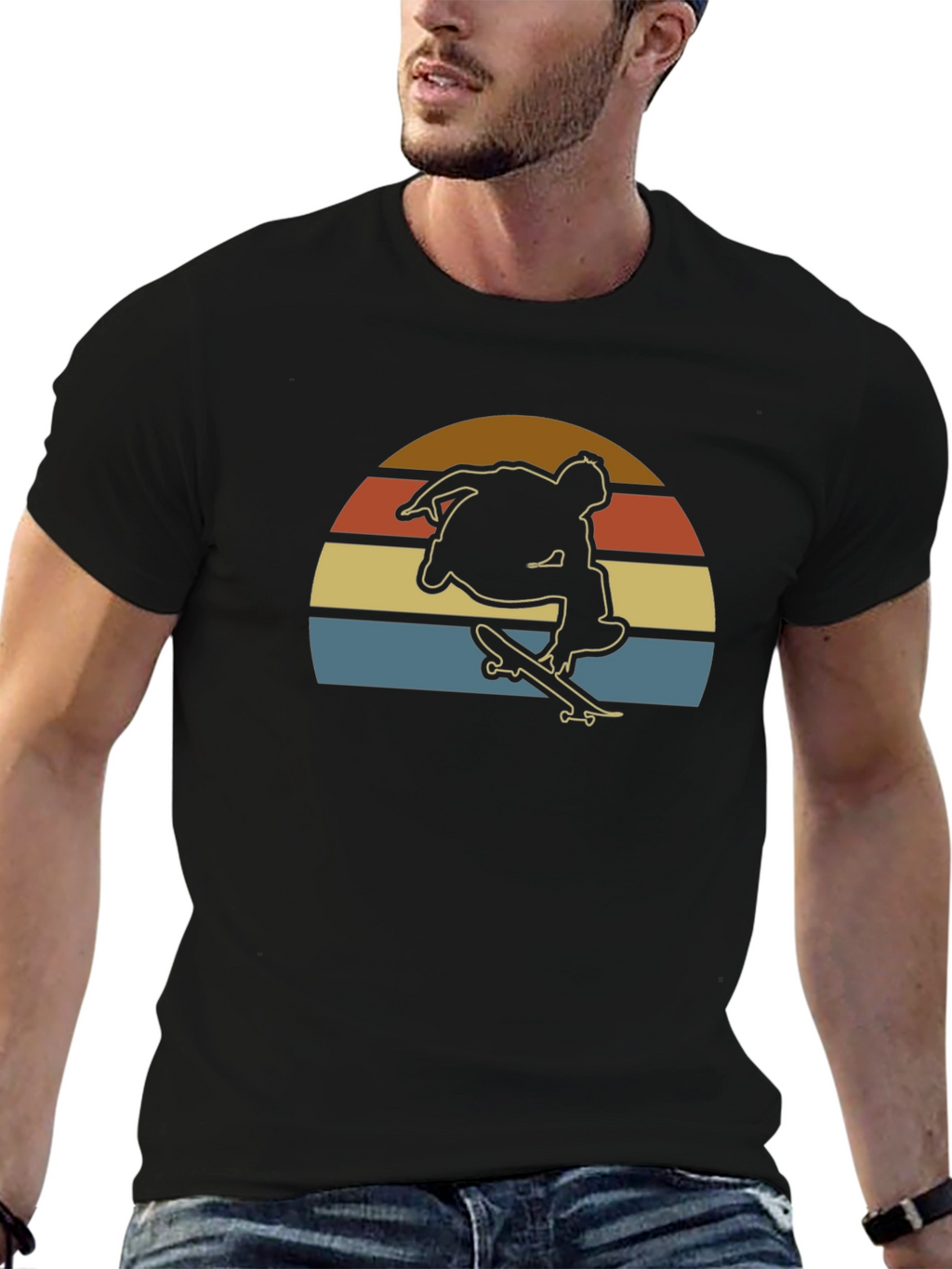 Retro Skateboarder Graphic T-Shirt