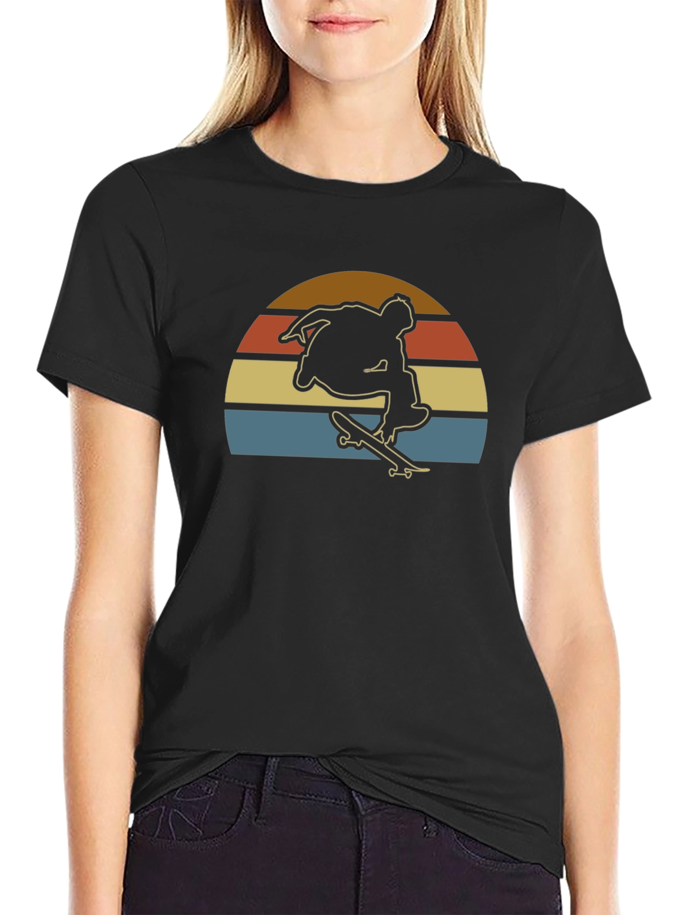 Retro Skateboarder Graphic T-Shirt