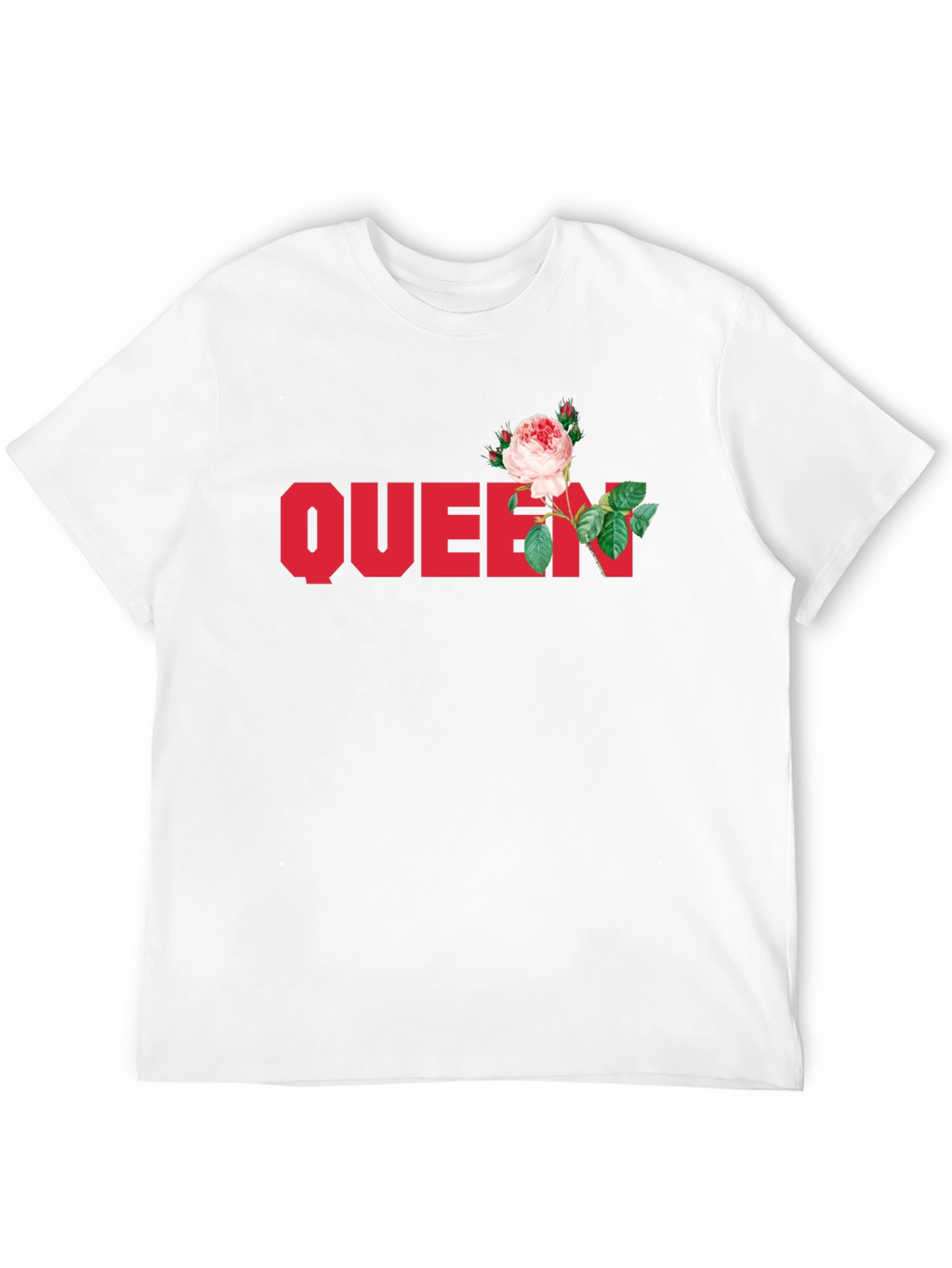 Queen Rose Graphic Tee - Stylish Black T-Shirt