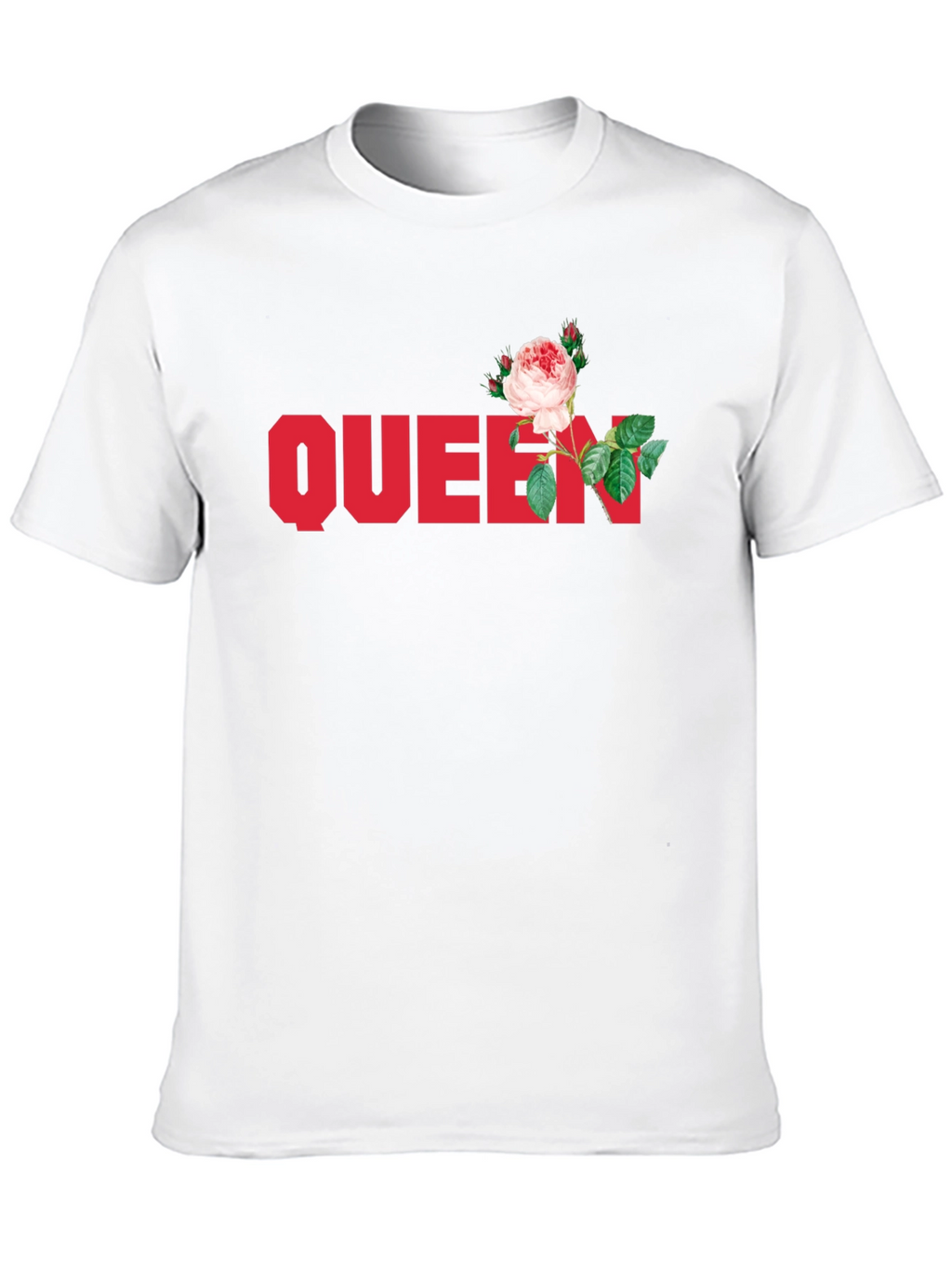 Queen Rose Graphic Tee - Stylish Black T-Shirt