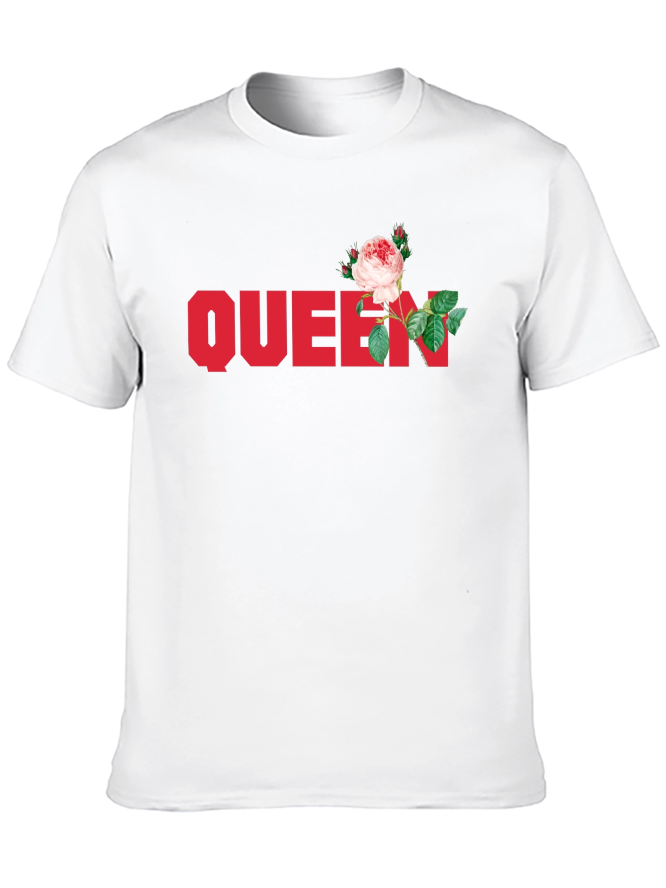 Queen Rose Graphic Tee - Stylish Black T-Shirt