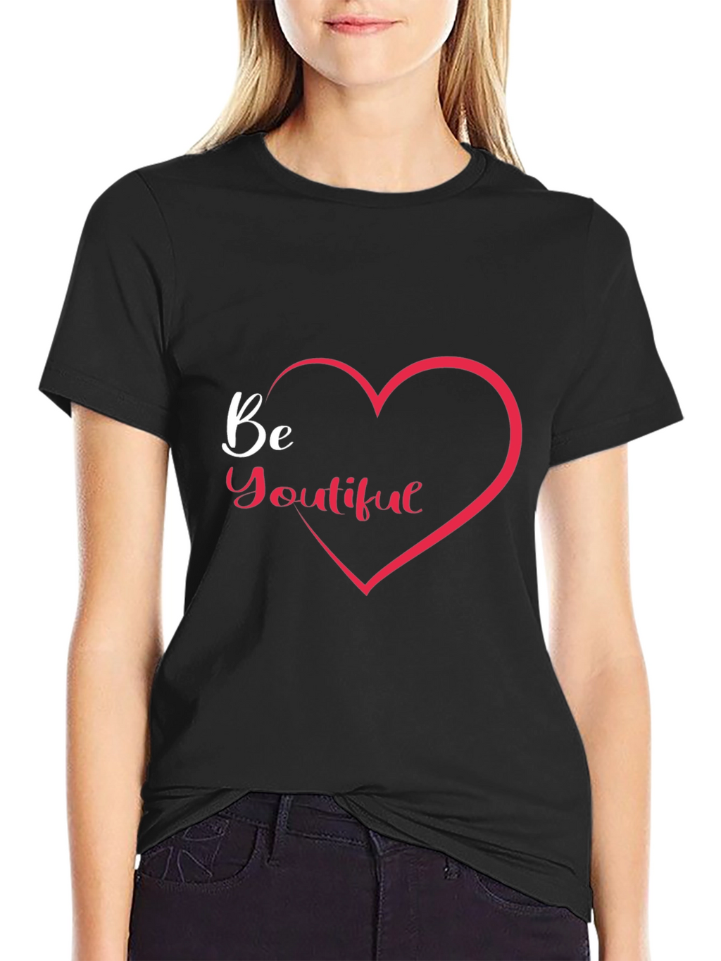 Be Youtiful Black Graphic Tee