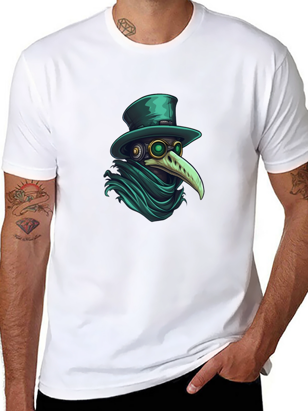 Plague Doctor Graphic Tee - Stylish Unisex T-Shirt