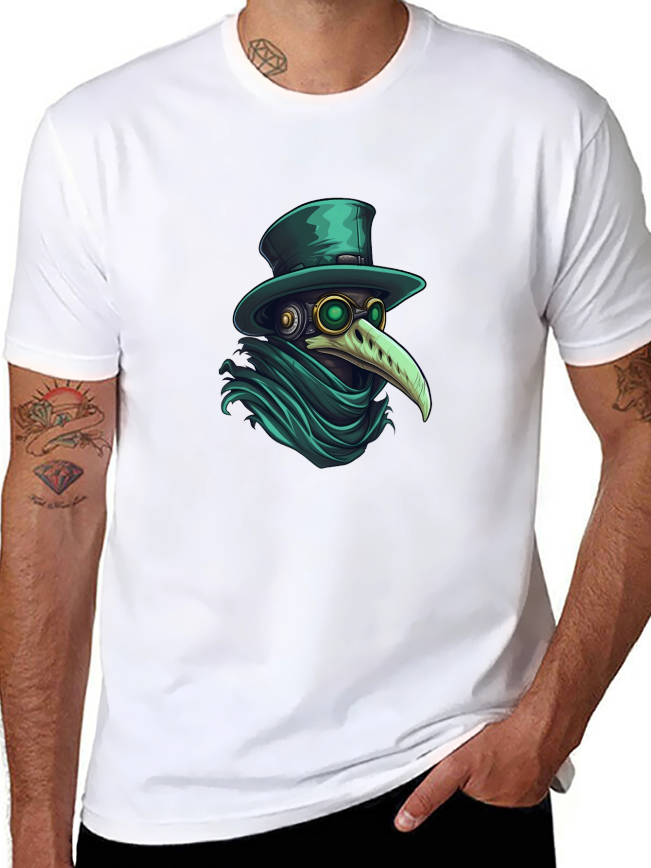 Plague Doctor Graphic Tee - Stylish Unisex T-Shirt
