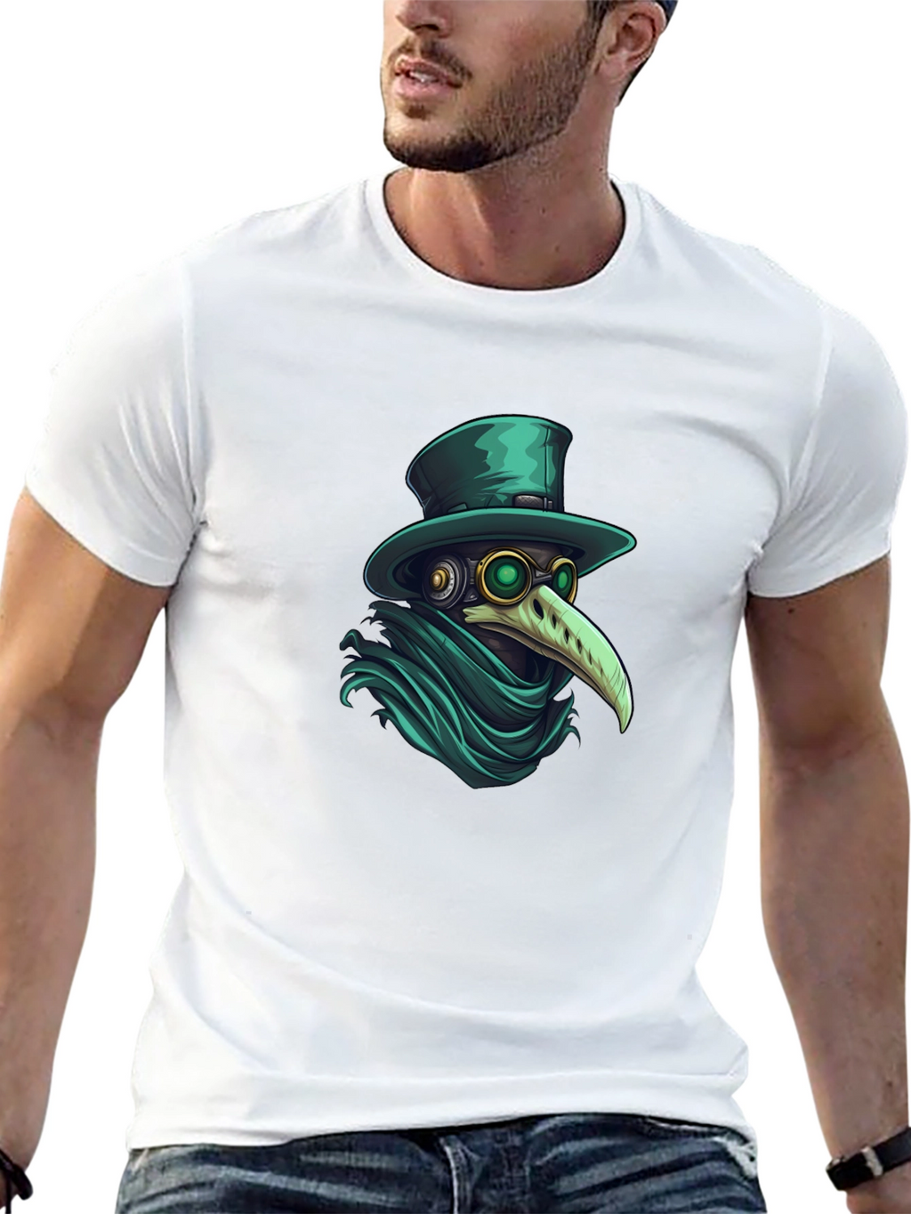 Plague Doctor Graphic Tee - Stylish Unisex T-Shirt