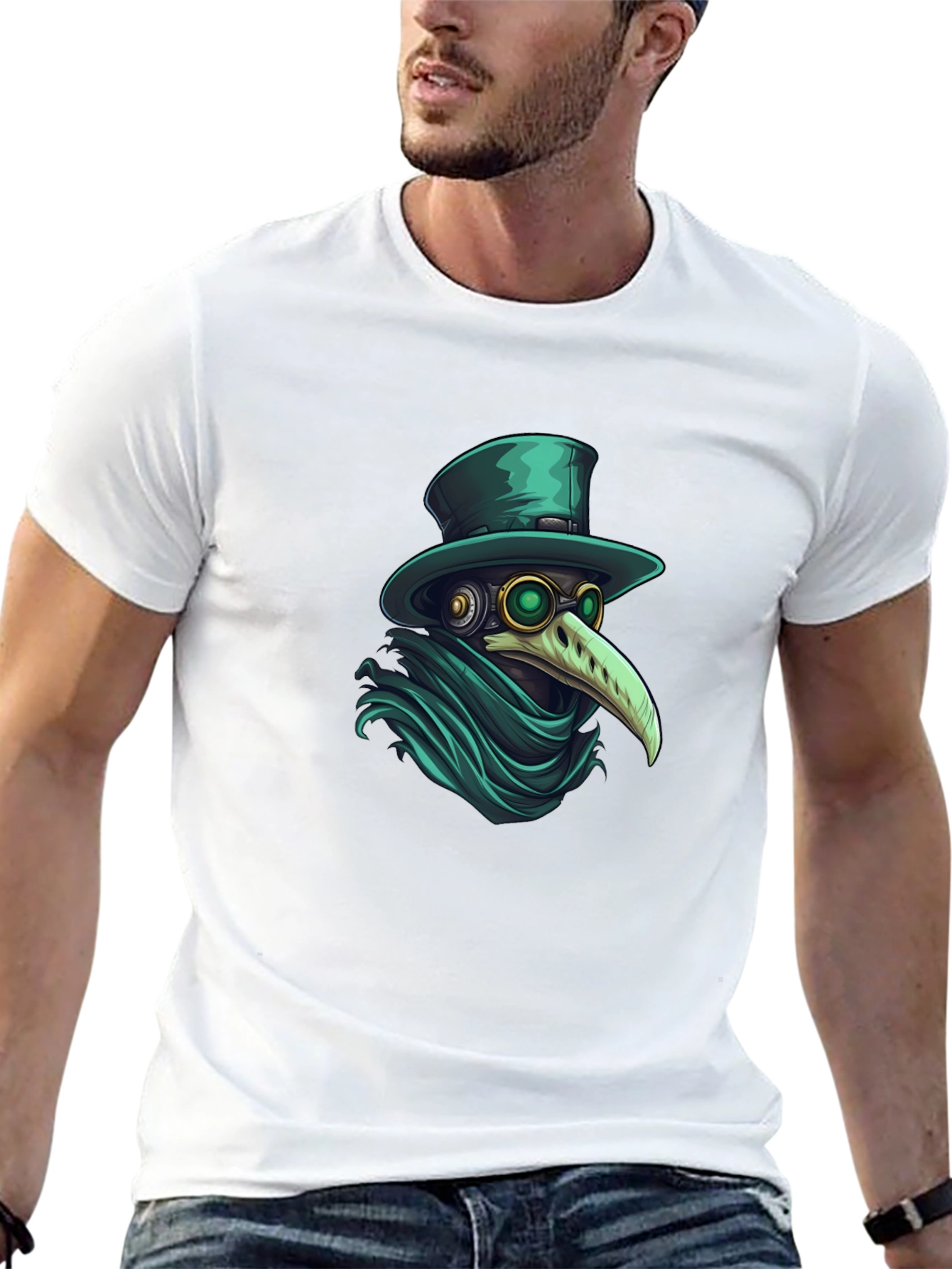Plague Doctor Graphic Tee - Stylish Unisex T-Shirt