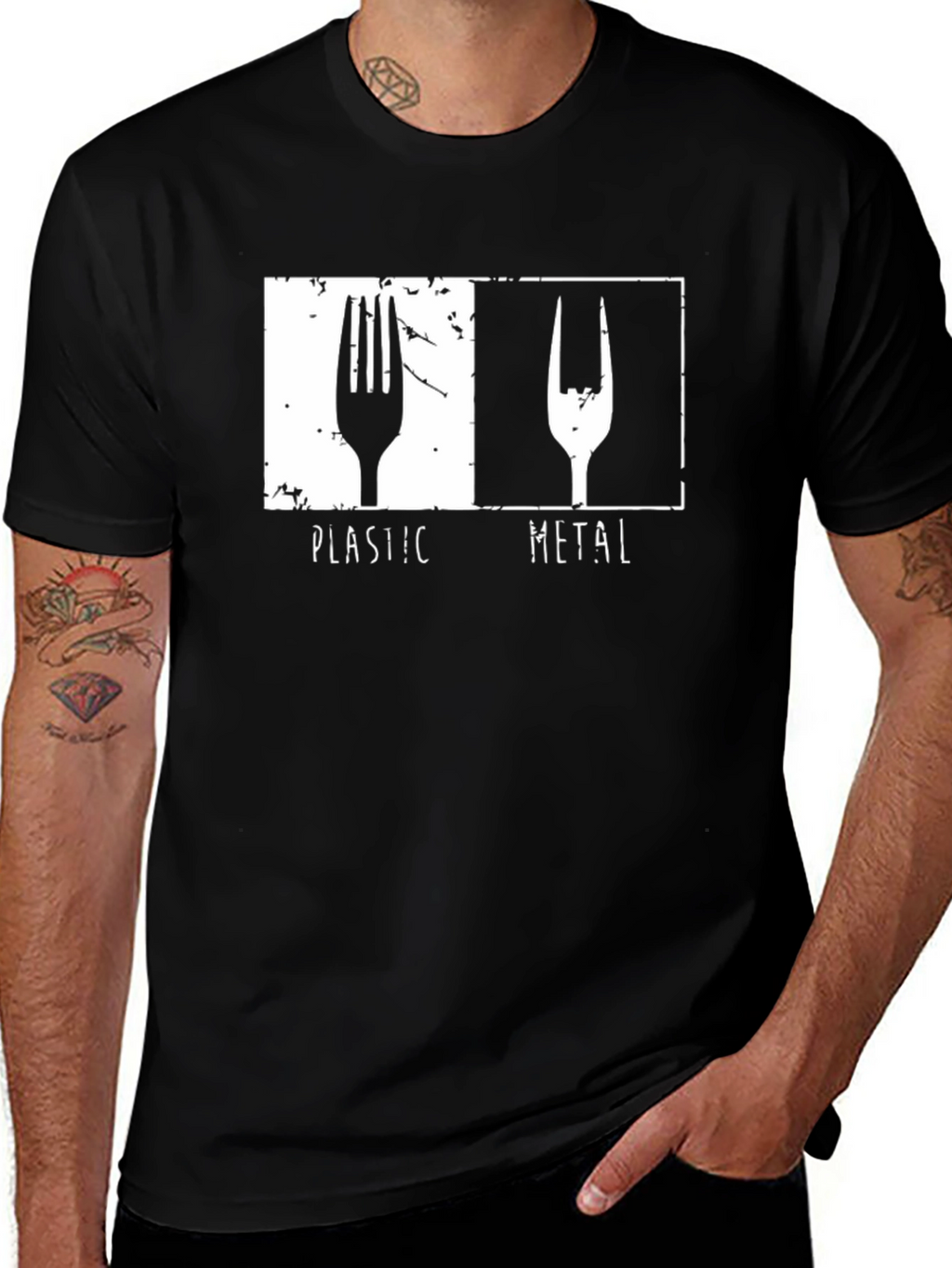 Plastic Metal Fork Graphic Tee