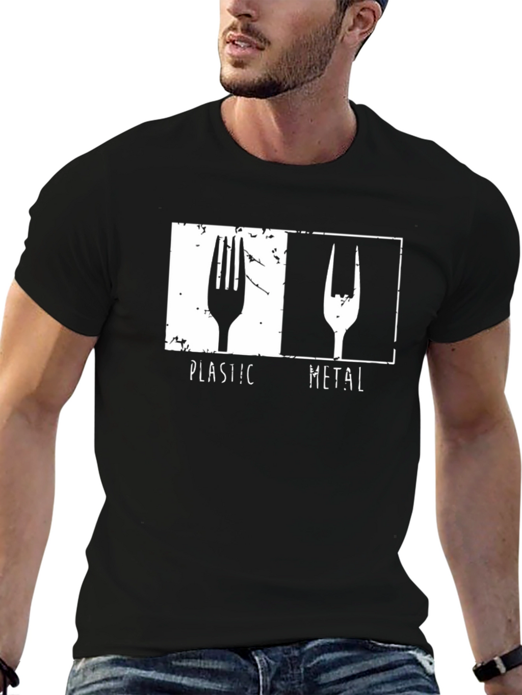 Plastic Metal Fork Graphic Tee