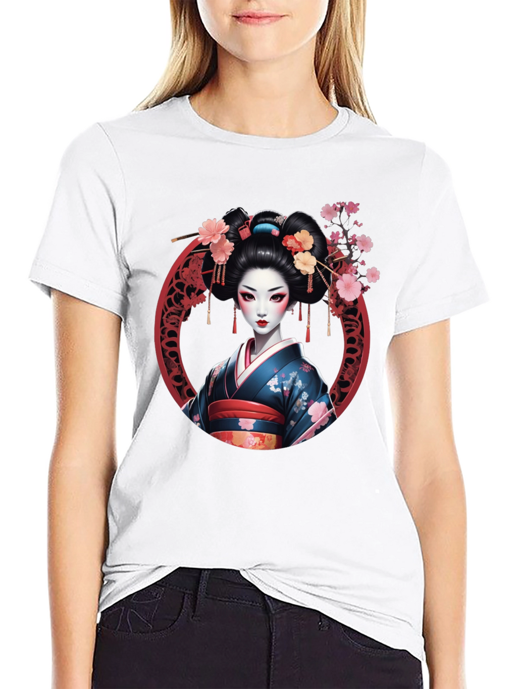 Geisha Art T-Shirt - Stylish Graphic Tee