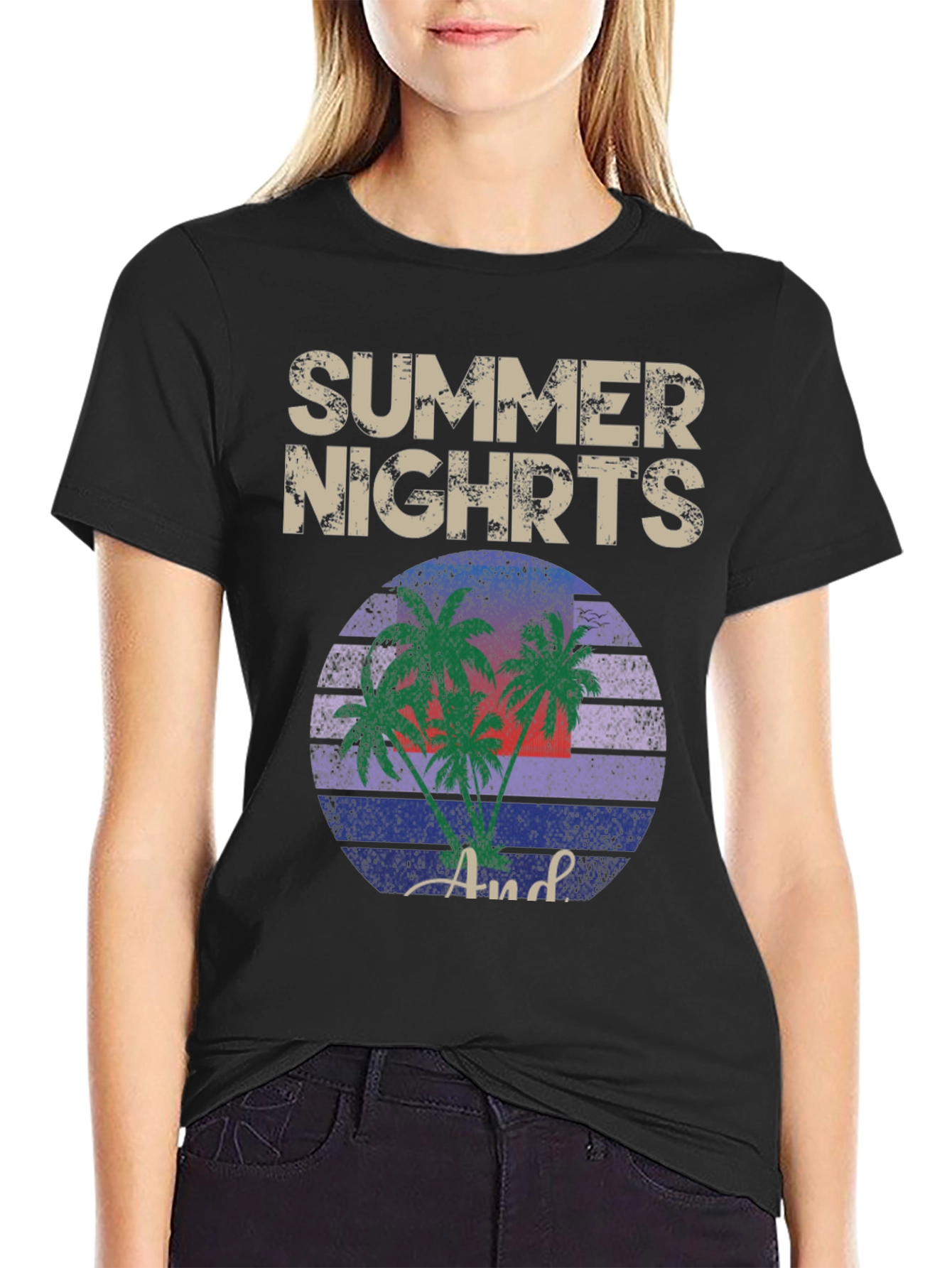 Summer Nights Palm Tee