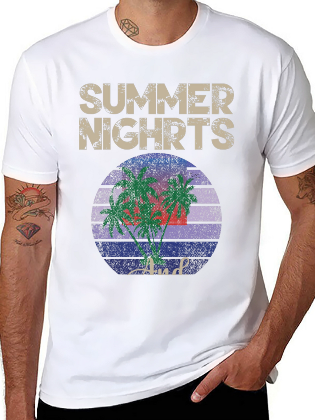 Summer Nights Palm Tee
