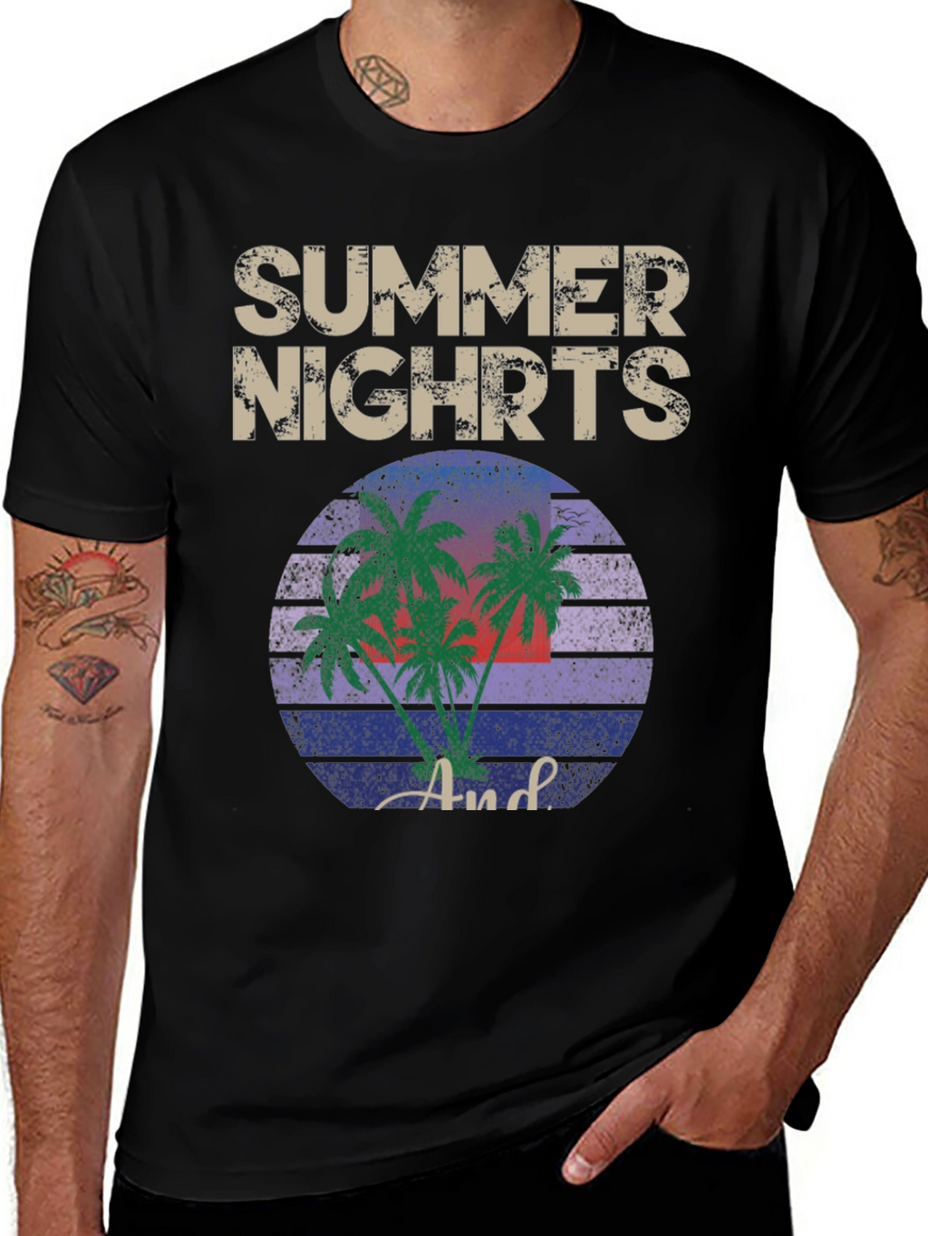 Summer Nights Palm Tee