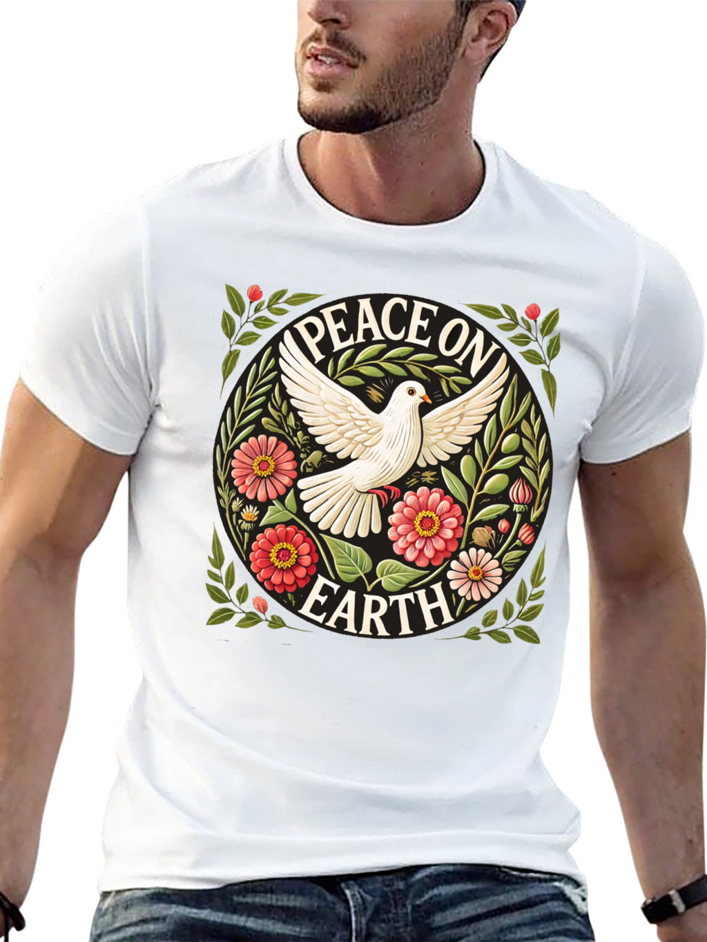 Peace on Earth Dove Graphic T-Shirt