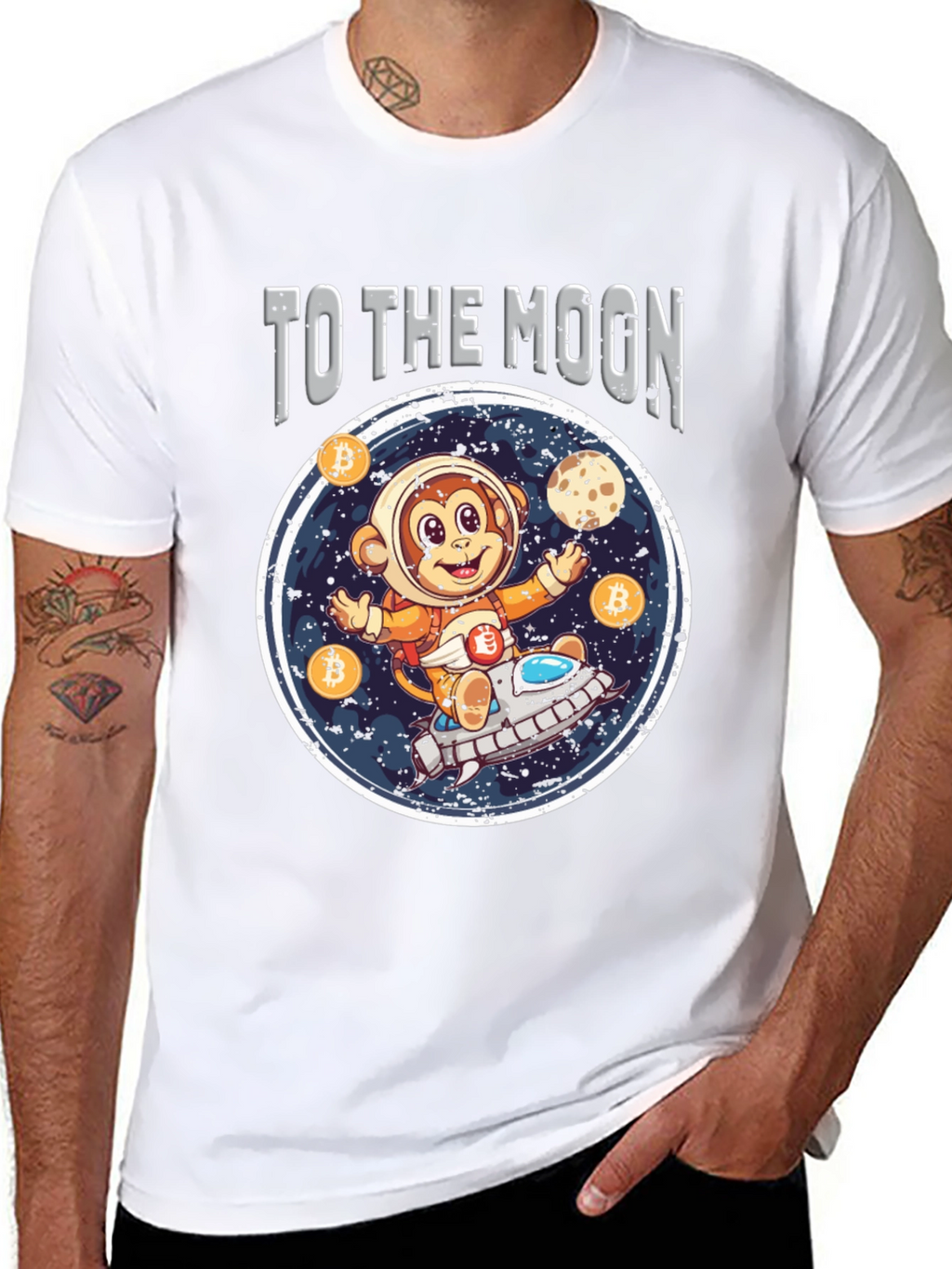 To the Moon Crypto Monkey T-Shirt