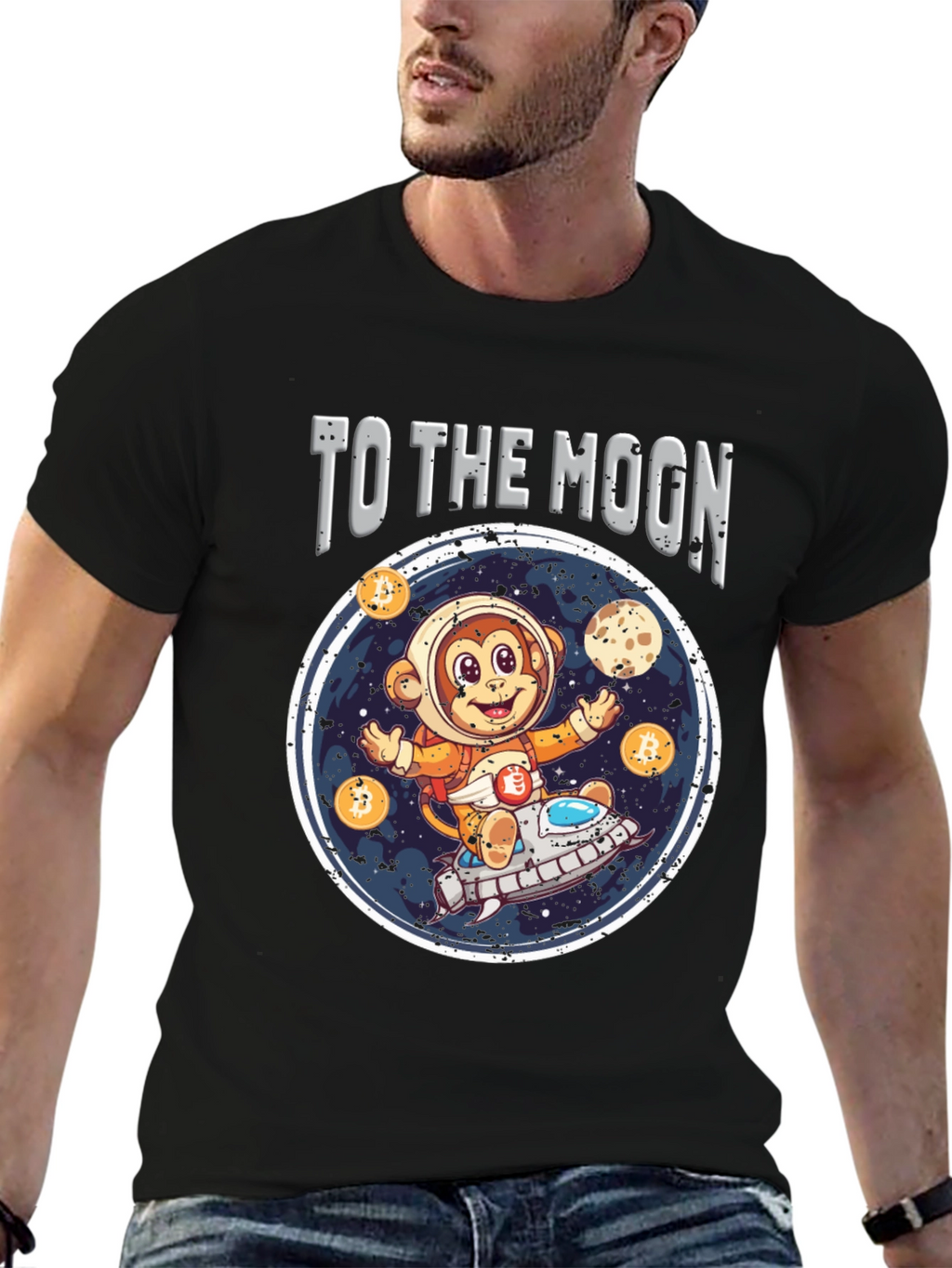 To the Moon Crypto Monkey T-Shirt