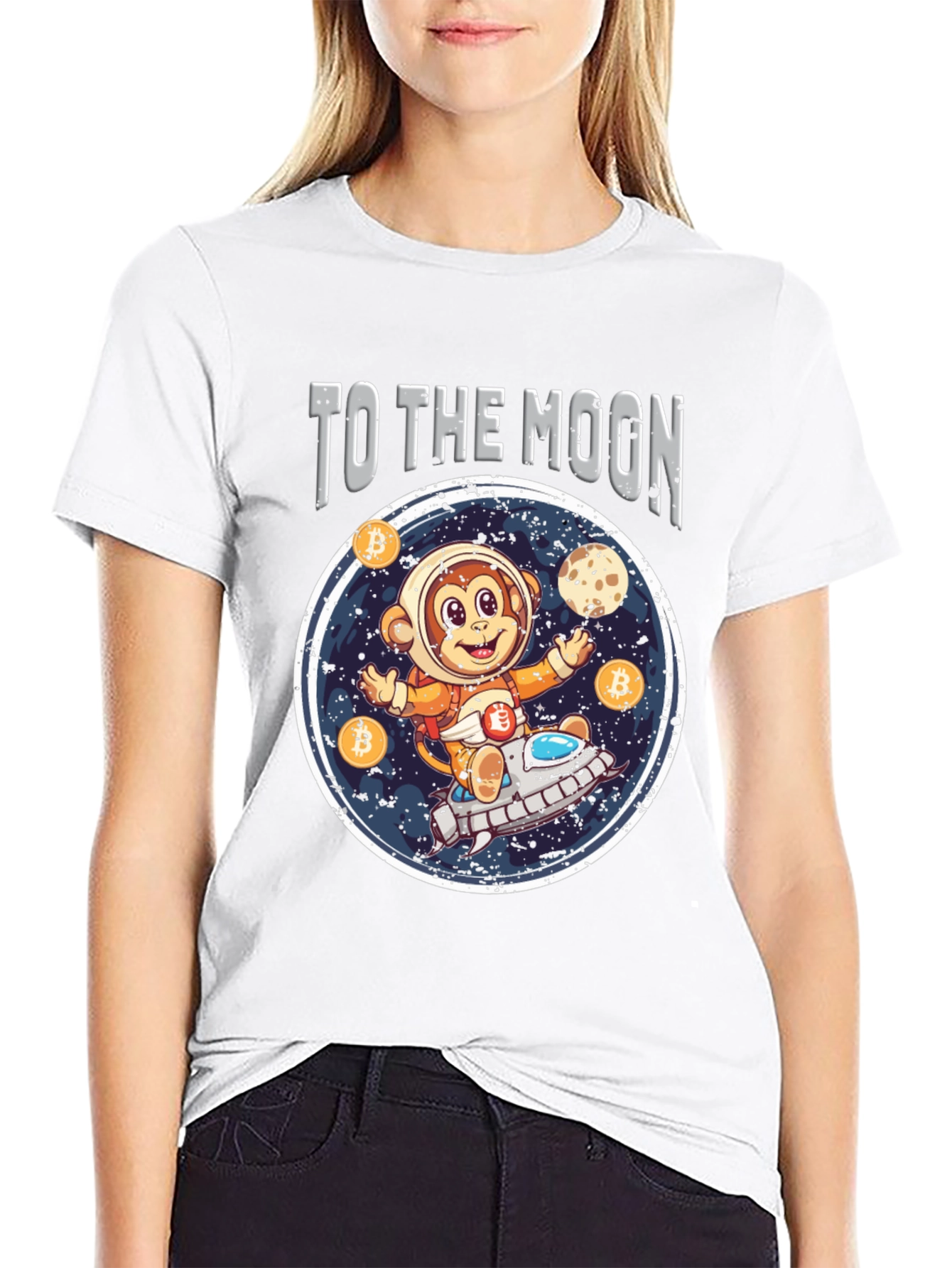 To the Moon Crypto Monkey T-Shirt