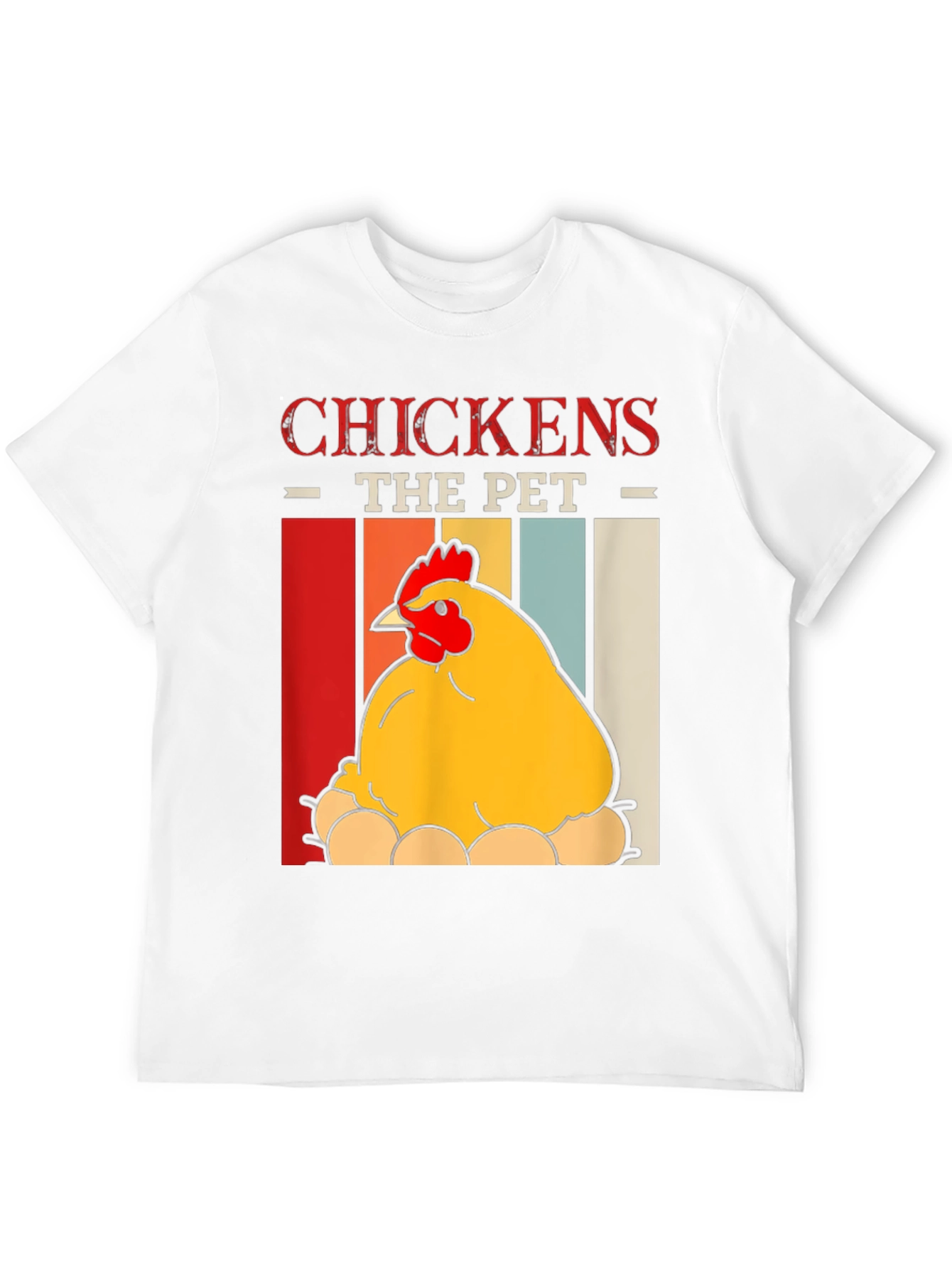 Chicken The Pet Graphic T-Shirt - Farm Animal Tee