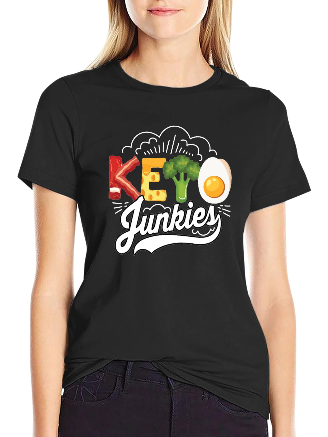 Keto Junkies Graphic Tee - Funny Diet T-Shirt