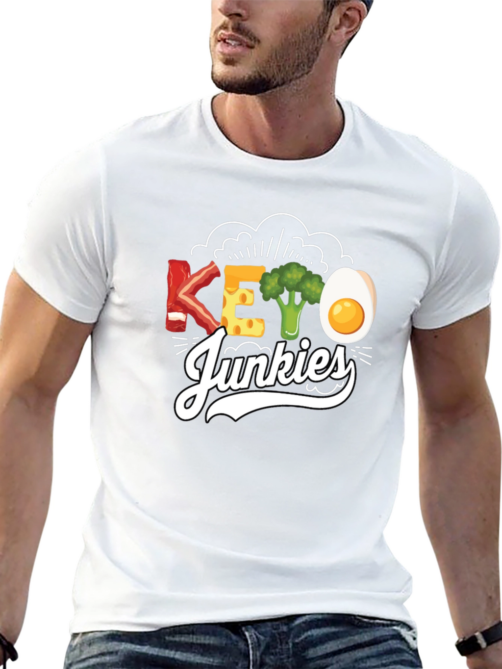 Keto Junkies Graphic Tee - Funny Diet T-Shirt