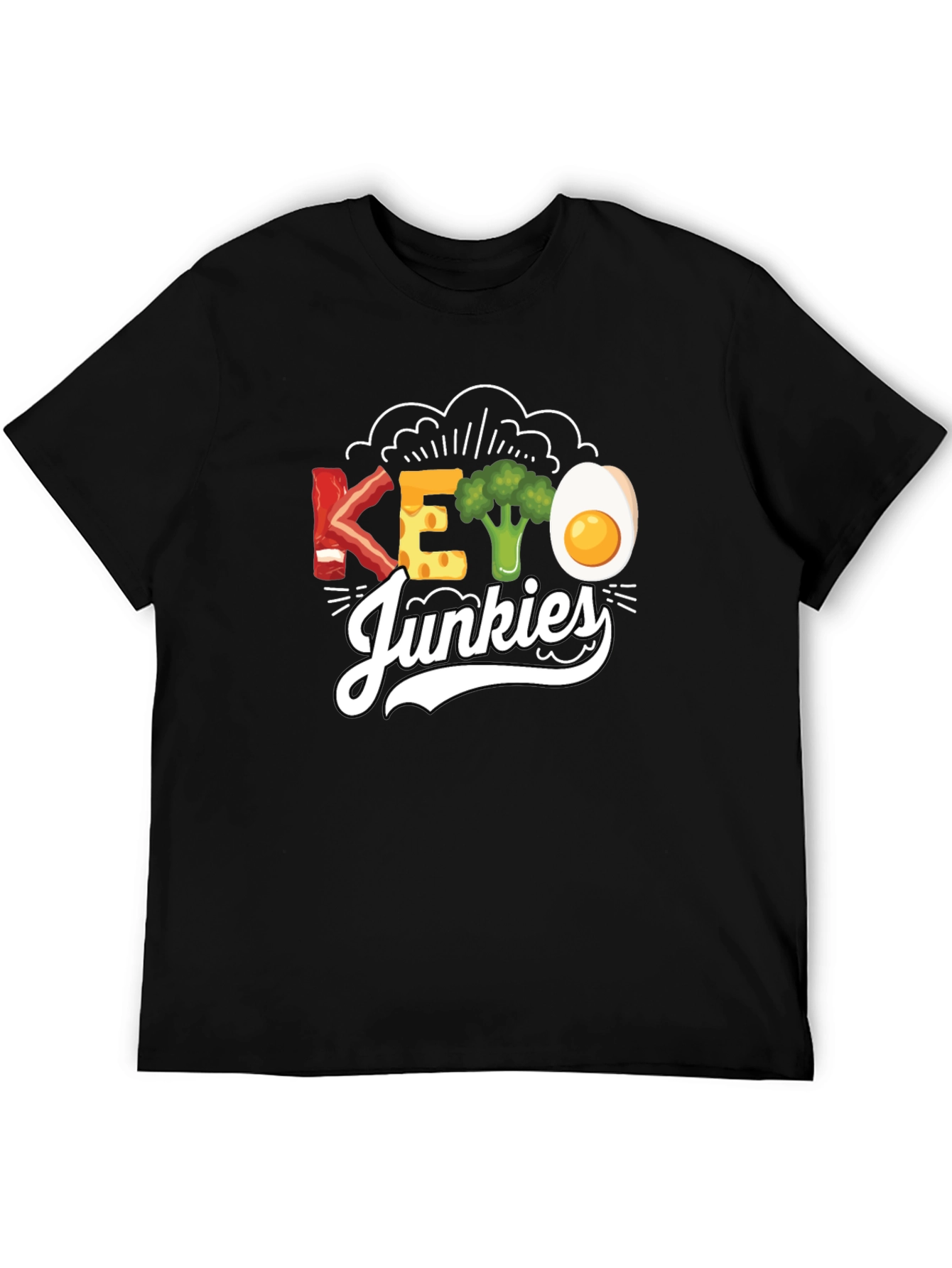 Keto Junkies Graphic Tee - Funny Diet T-Shirt