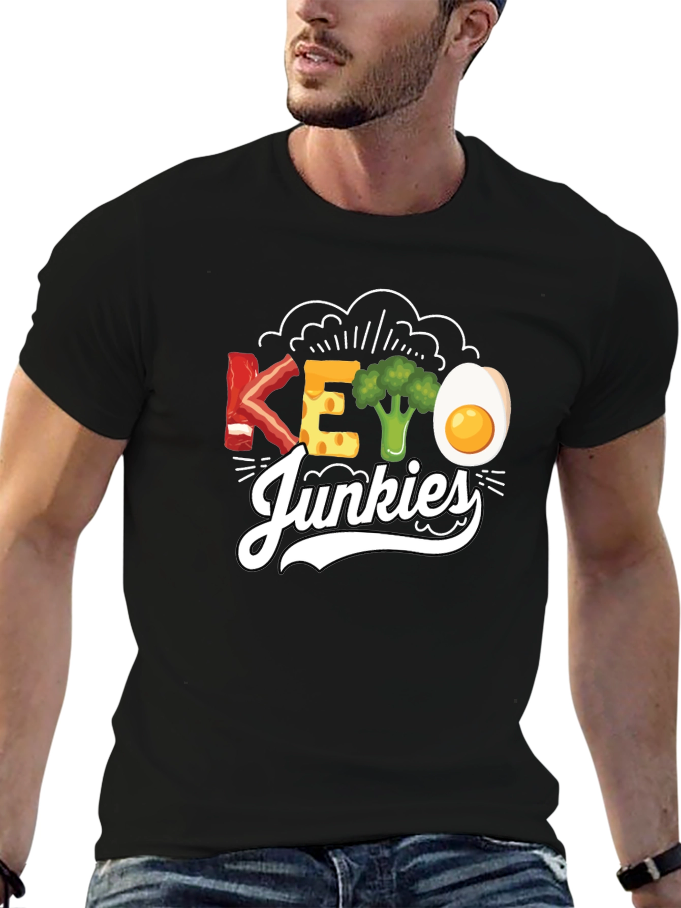 Keto Junkies Graphic Tee - Funny Diet T-Shirt