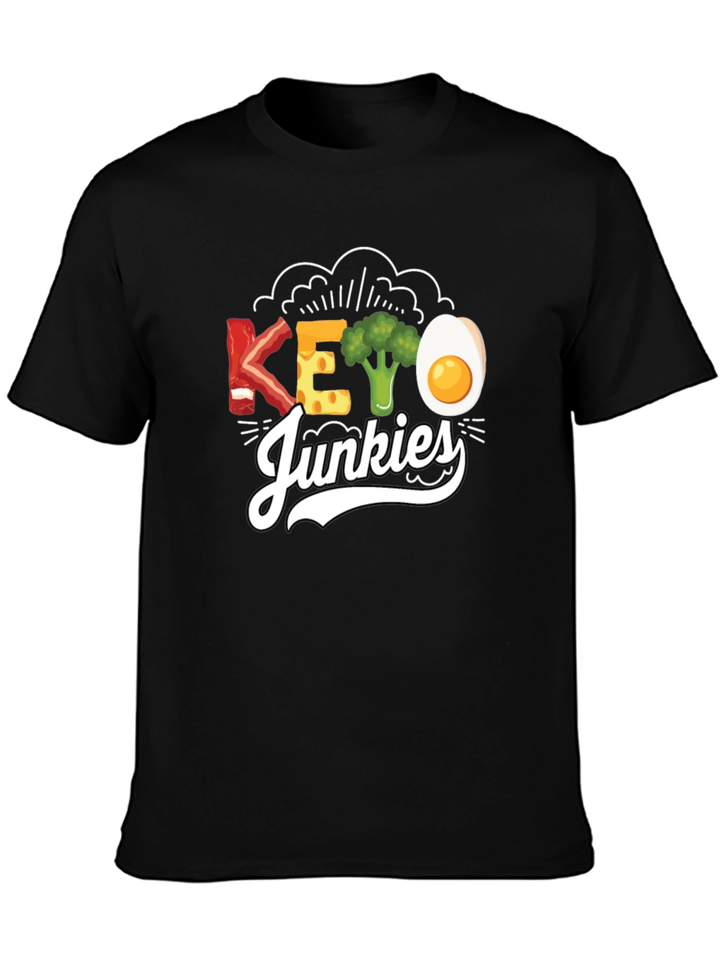 Keto Junkies Graphic Tee - Funny Diet T-Shirt