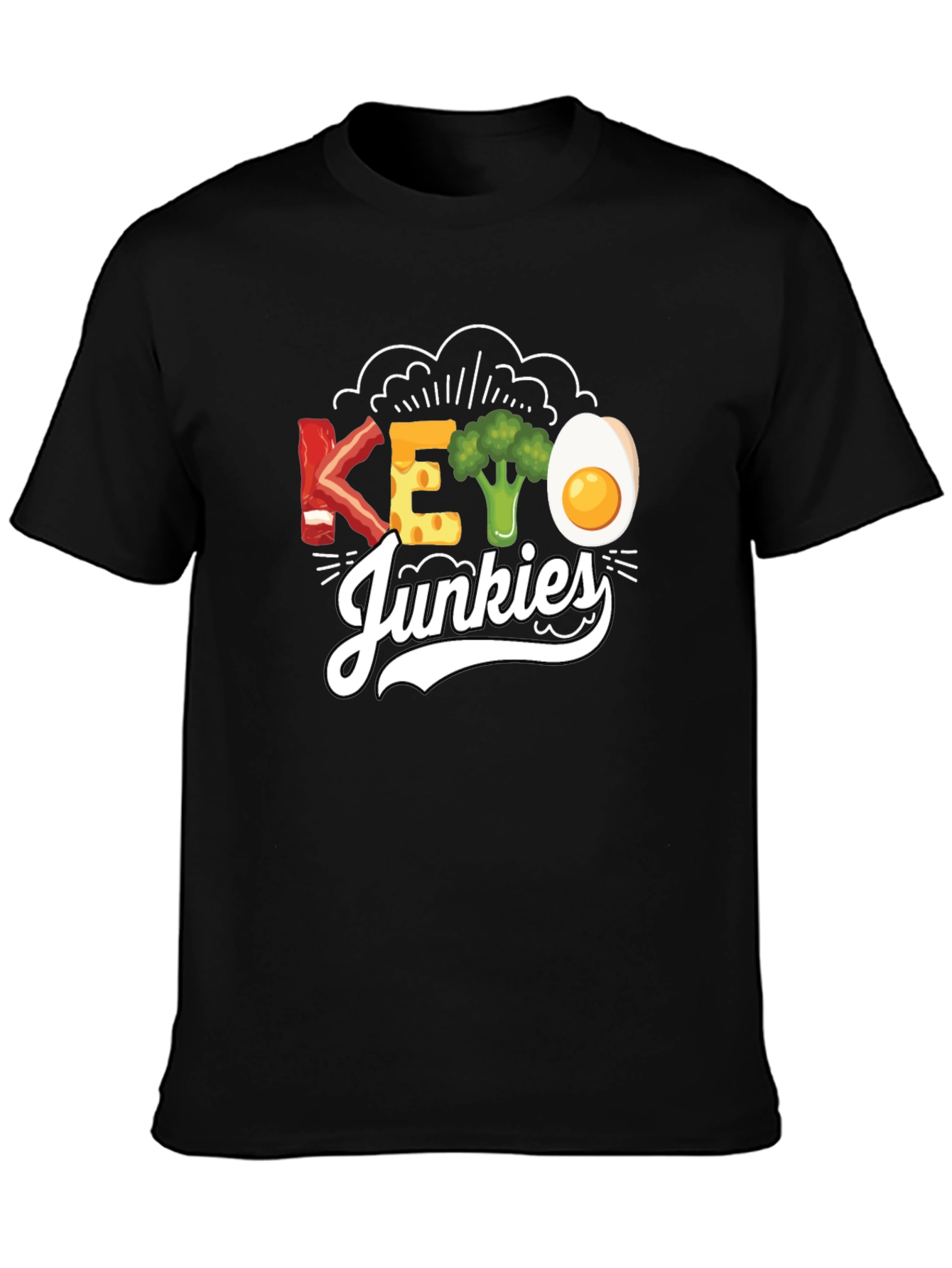Keto Junkies Graphic Tee - Funny Diet T-Shirt