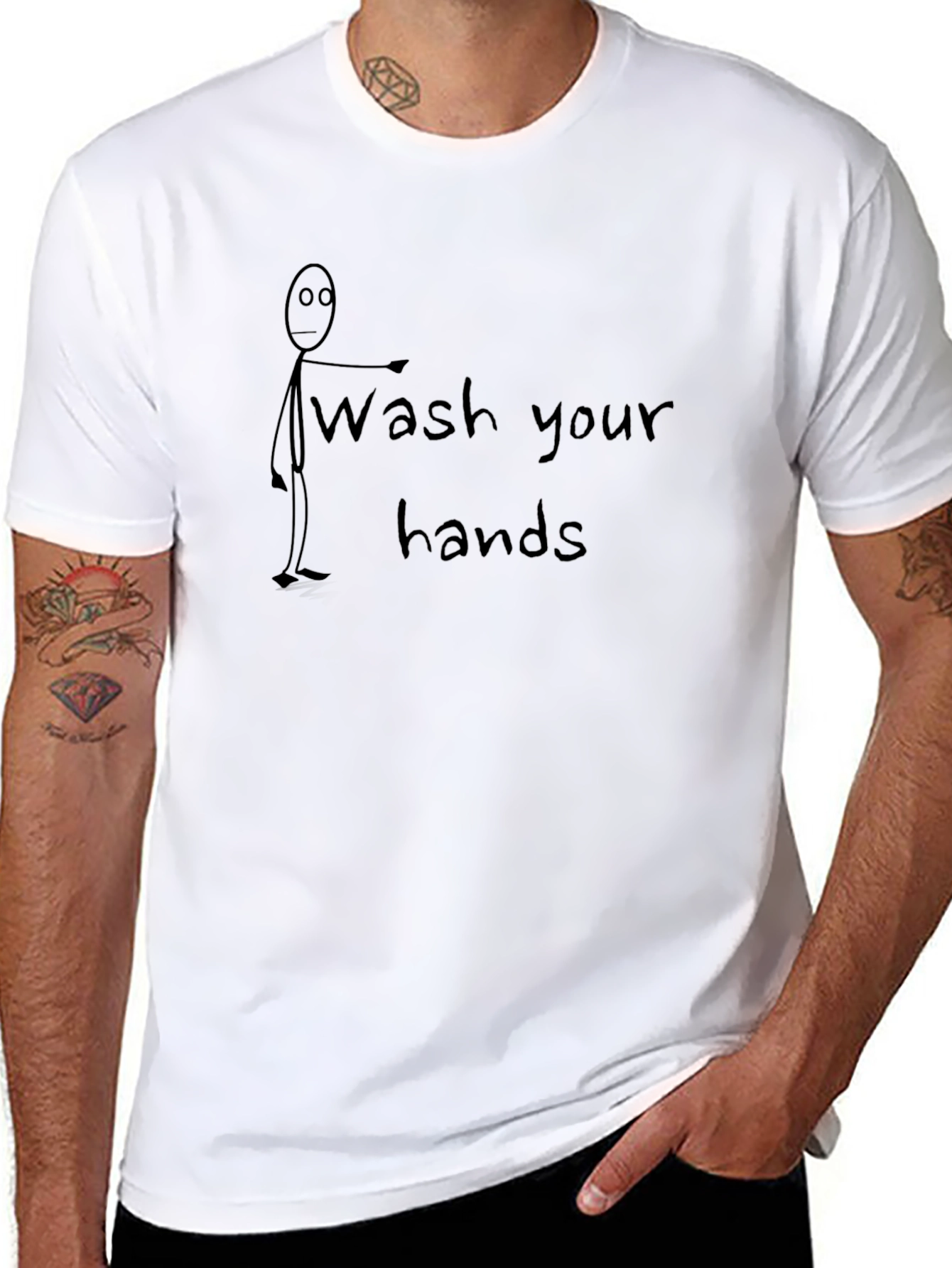 Wash Your Hands Graphic Tee - Stay Healthy