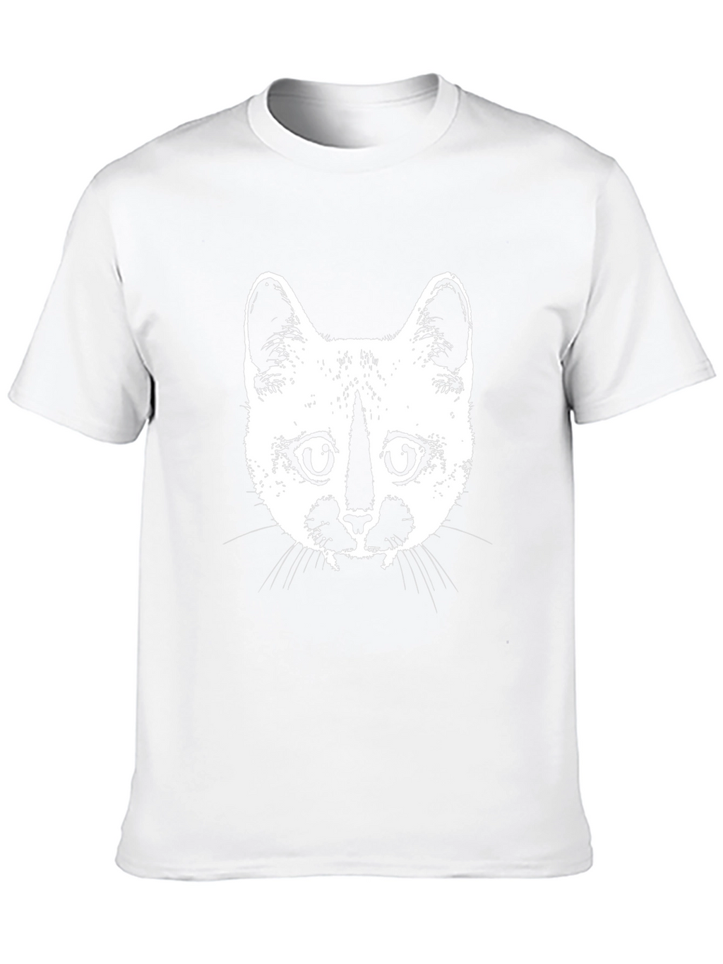 Cat Face Graphic Black T-Shirt