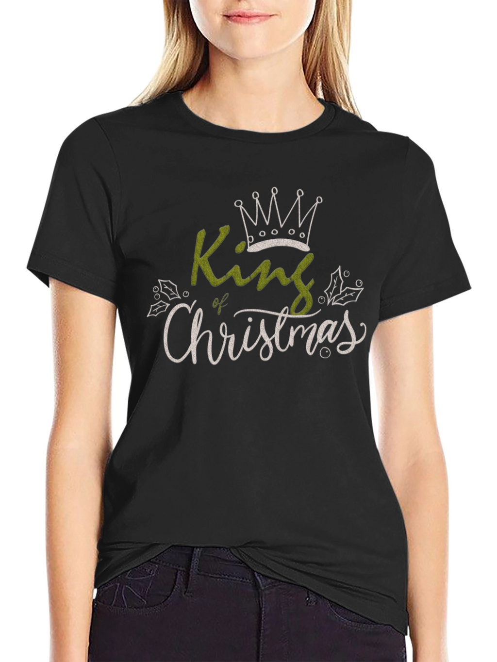 King of Christmas Black Graphic Tee