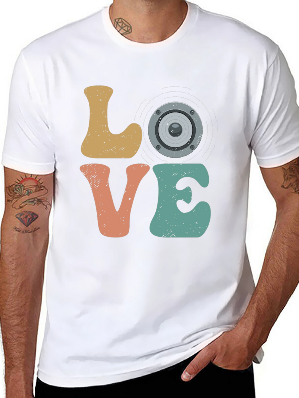 Retro Music Lover Graphic T-Shirt