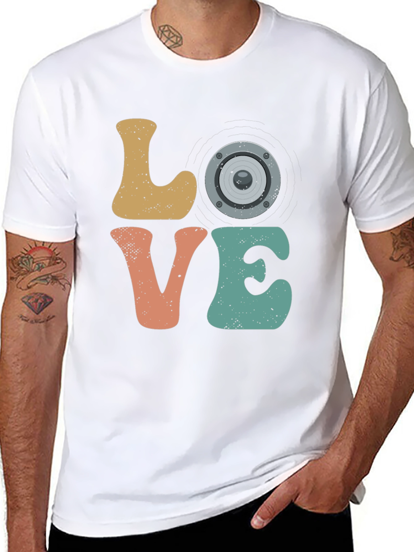 Retro Music Lover Graphic T-Shirt