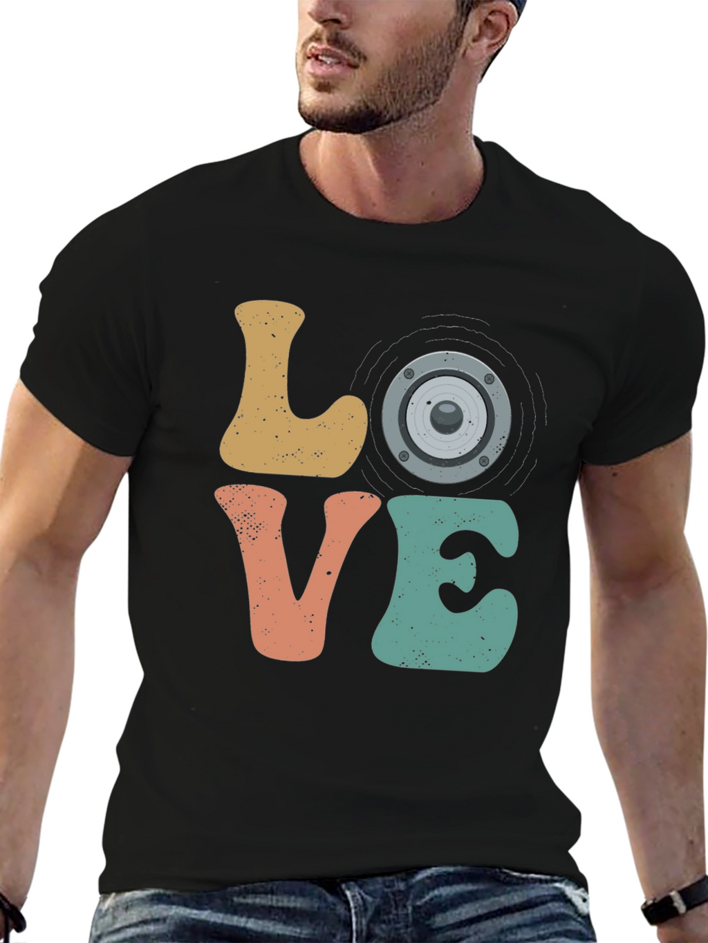 Retro Music Lover Graphic T-Shirt