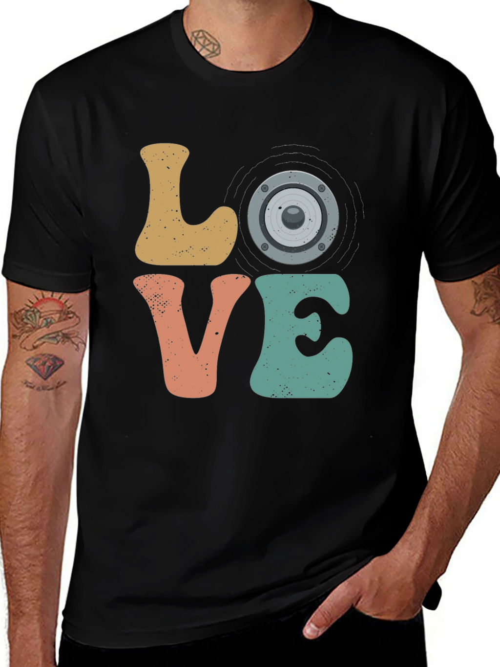 Retro Music Lover Graphic T-Shirt