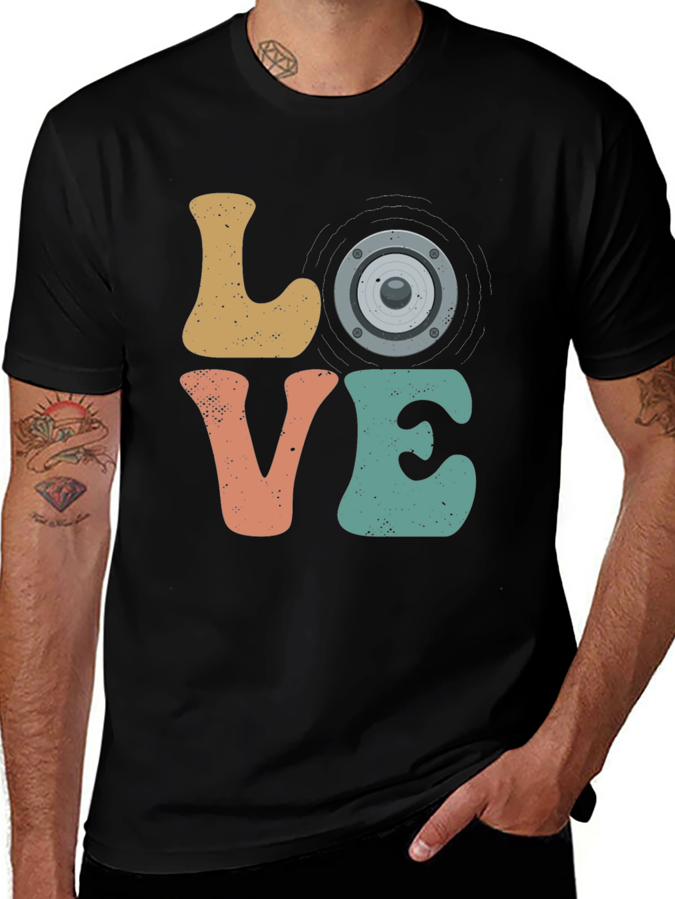 Retro Music Lover Graphic T-Shirt