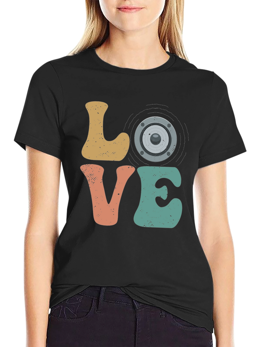 Retro Music Lover Graphic T-Shirt