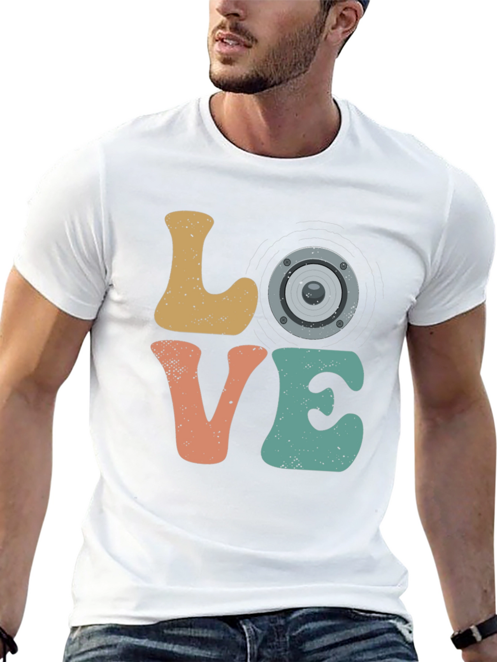Retro Music Lover Graphic T-Shirt