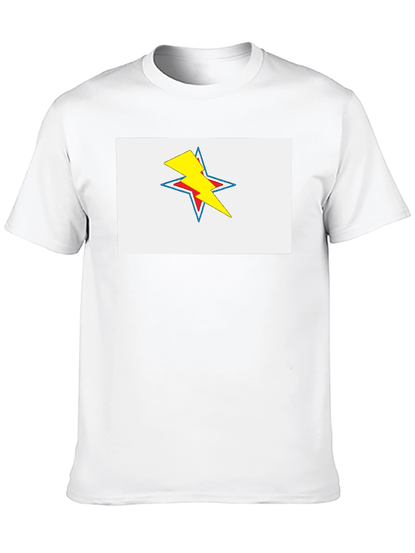 Star Lightning Bolt Graphic Tee - Black